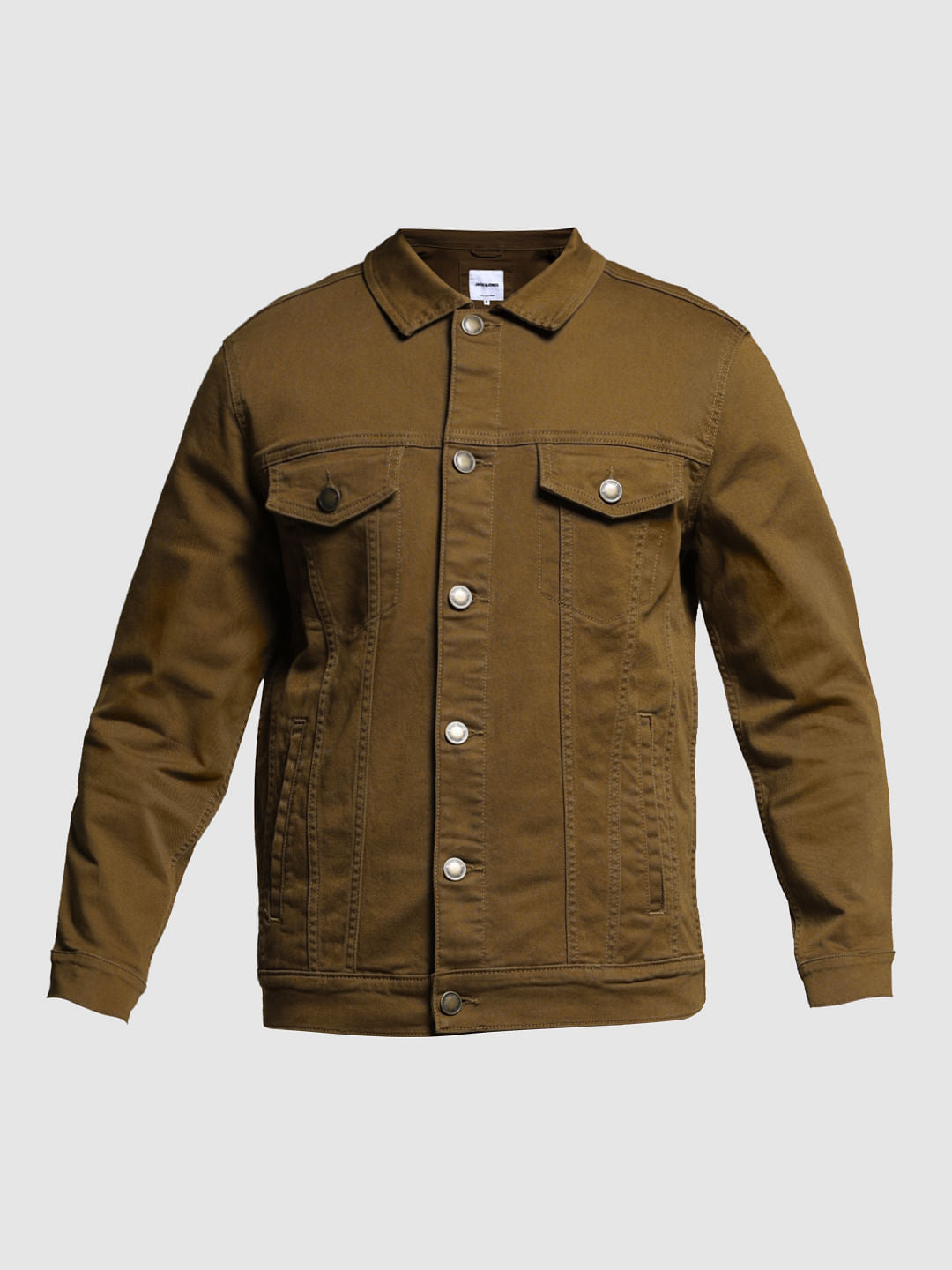 Brown Cotton Denim Jacket