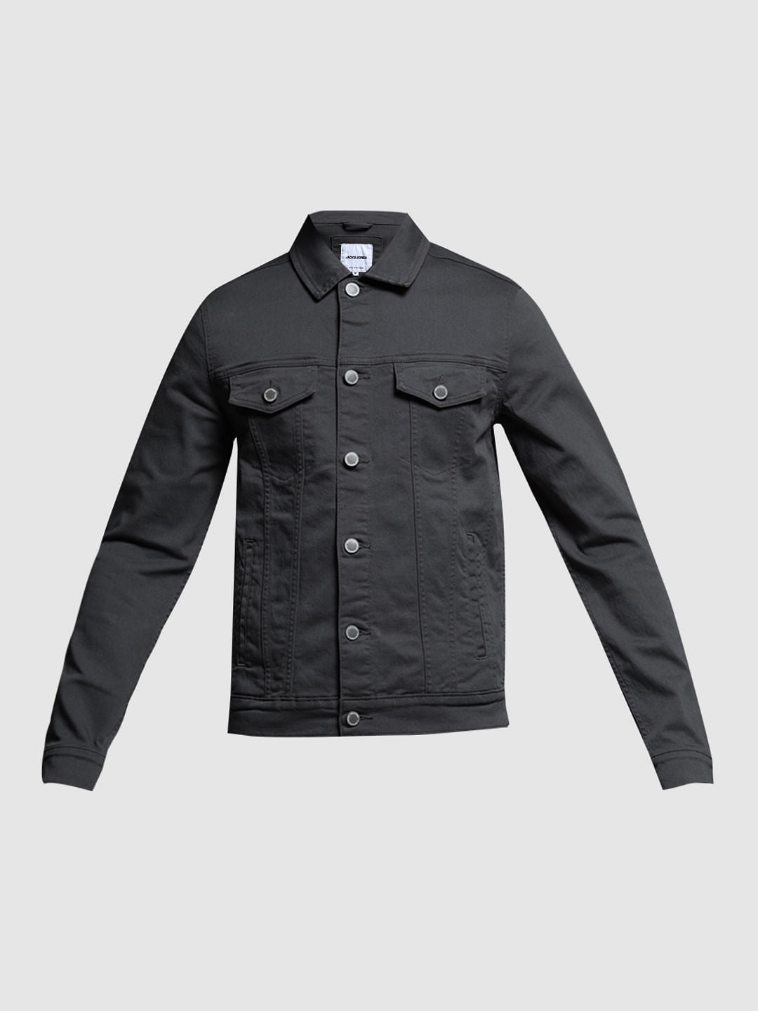 Grey Cotton Denim Jacket