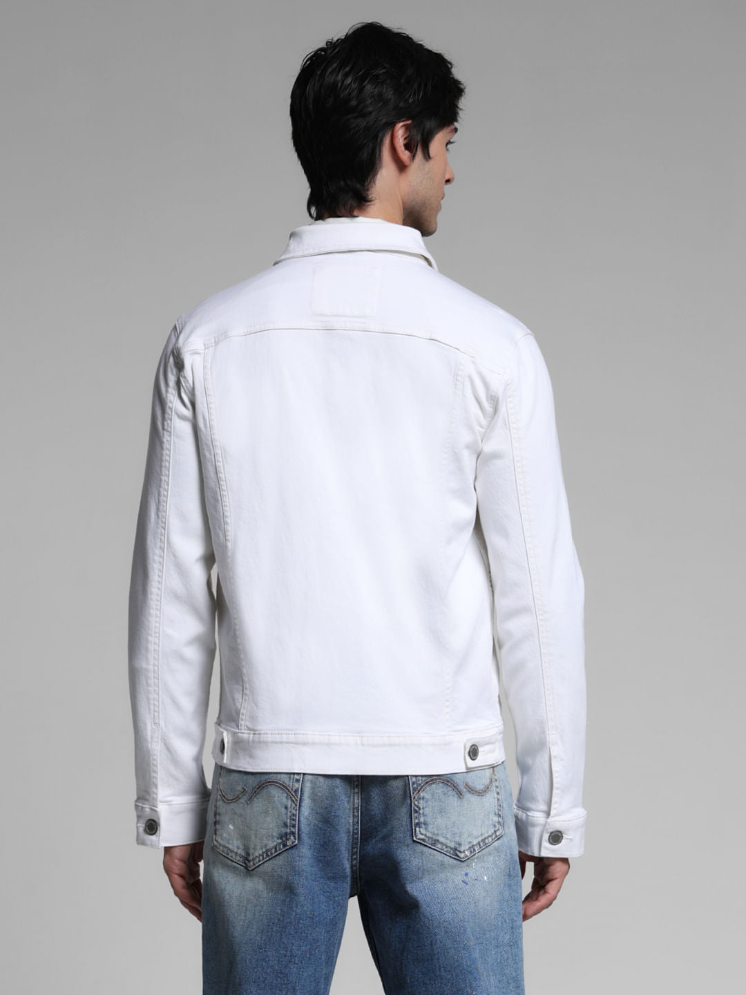 White Cotton Denim Jacket