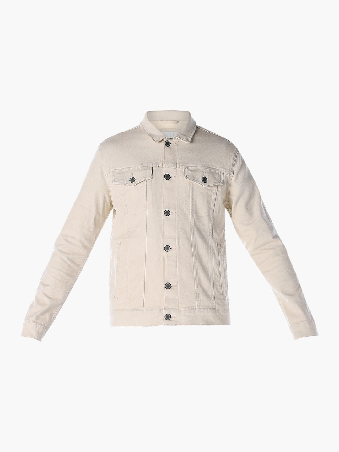 Beige Regular Denim Jacket