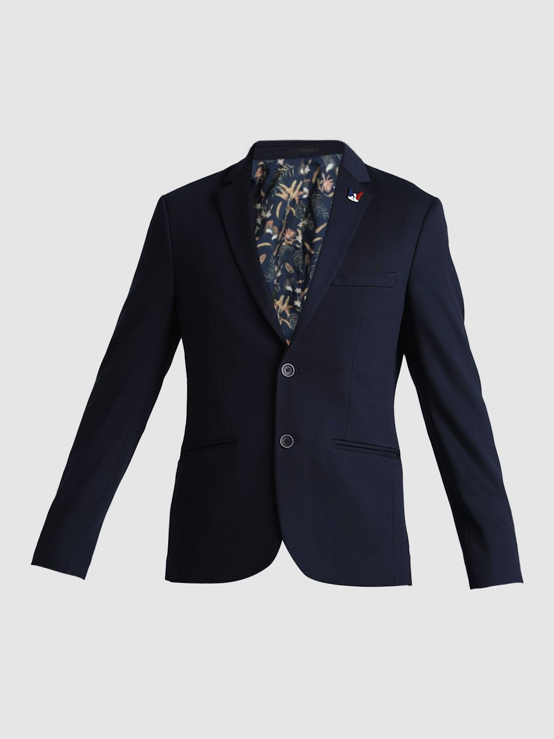 Dark Blue Double Button Formal Blazer