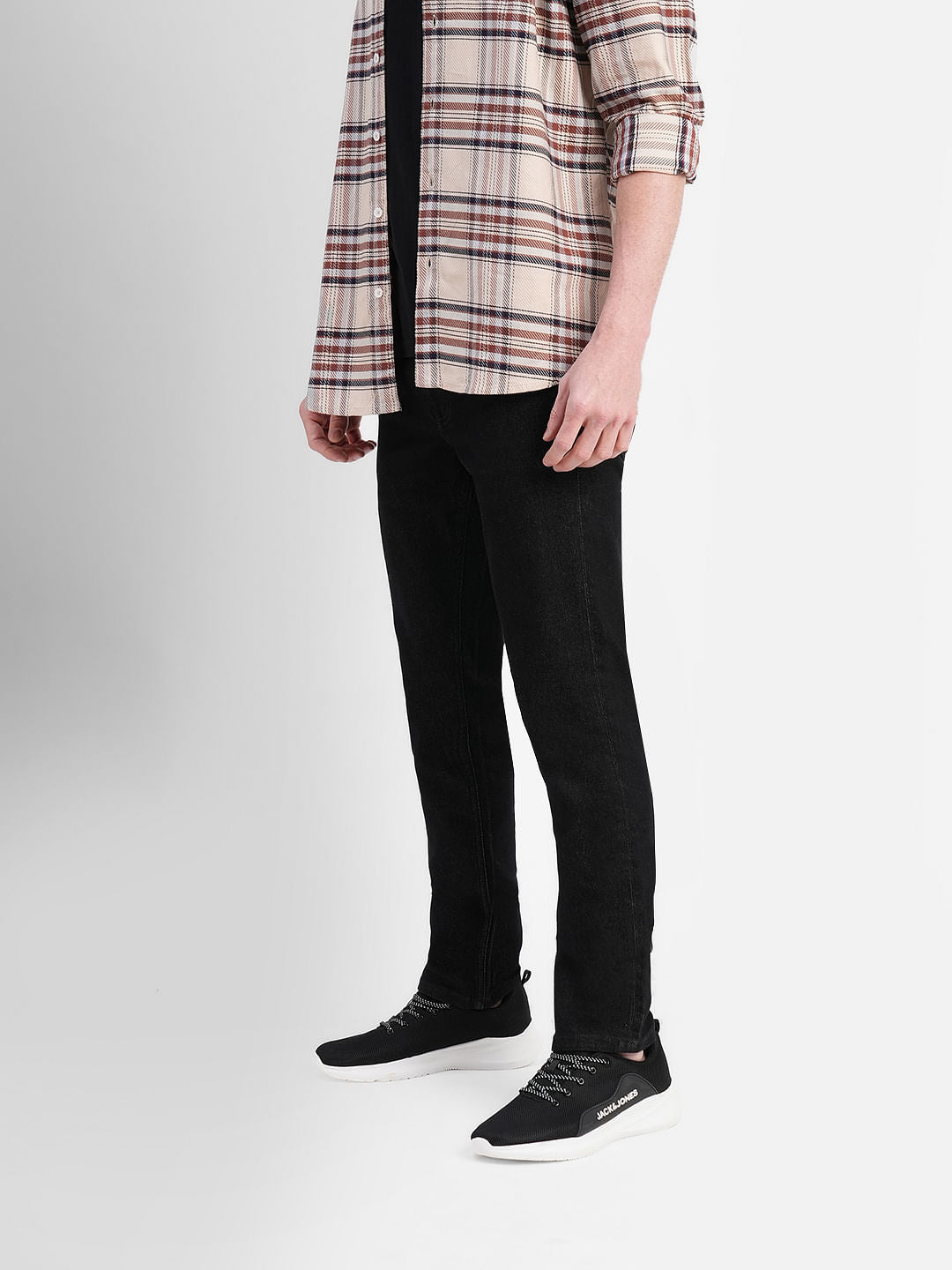 Black Low Rise Glenn Slim Fit Jeans