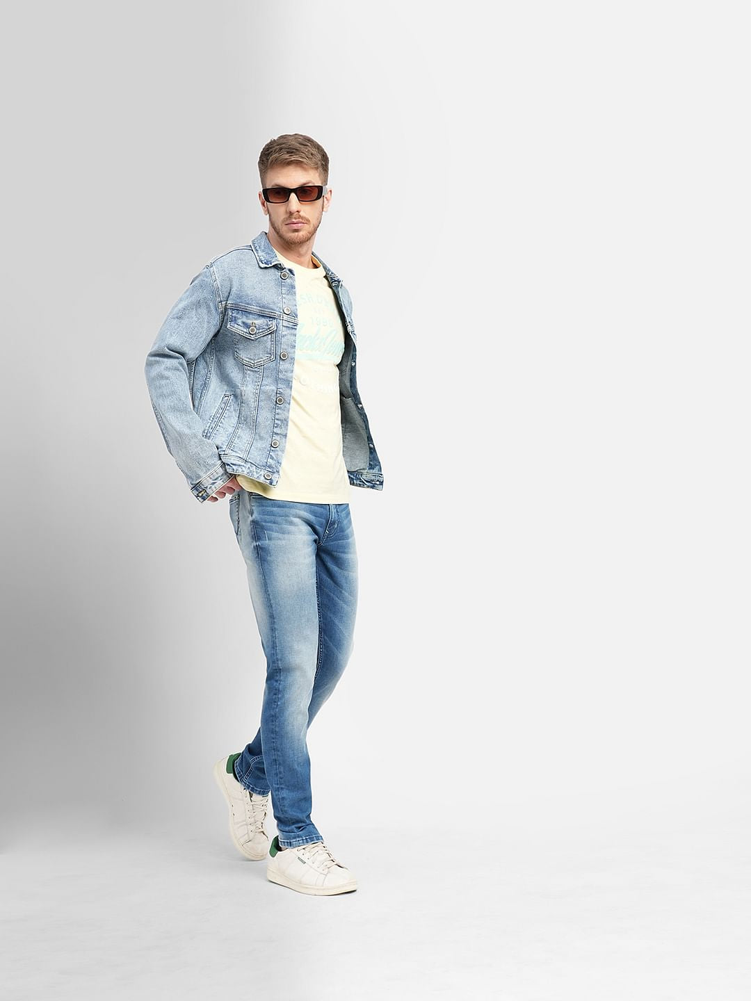 Blue Low Rise Washed Liam Skinny Fit Jeans