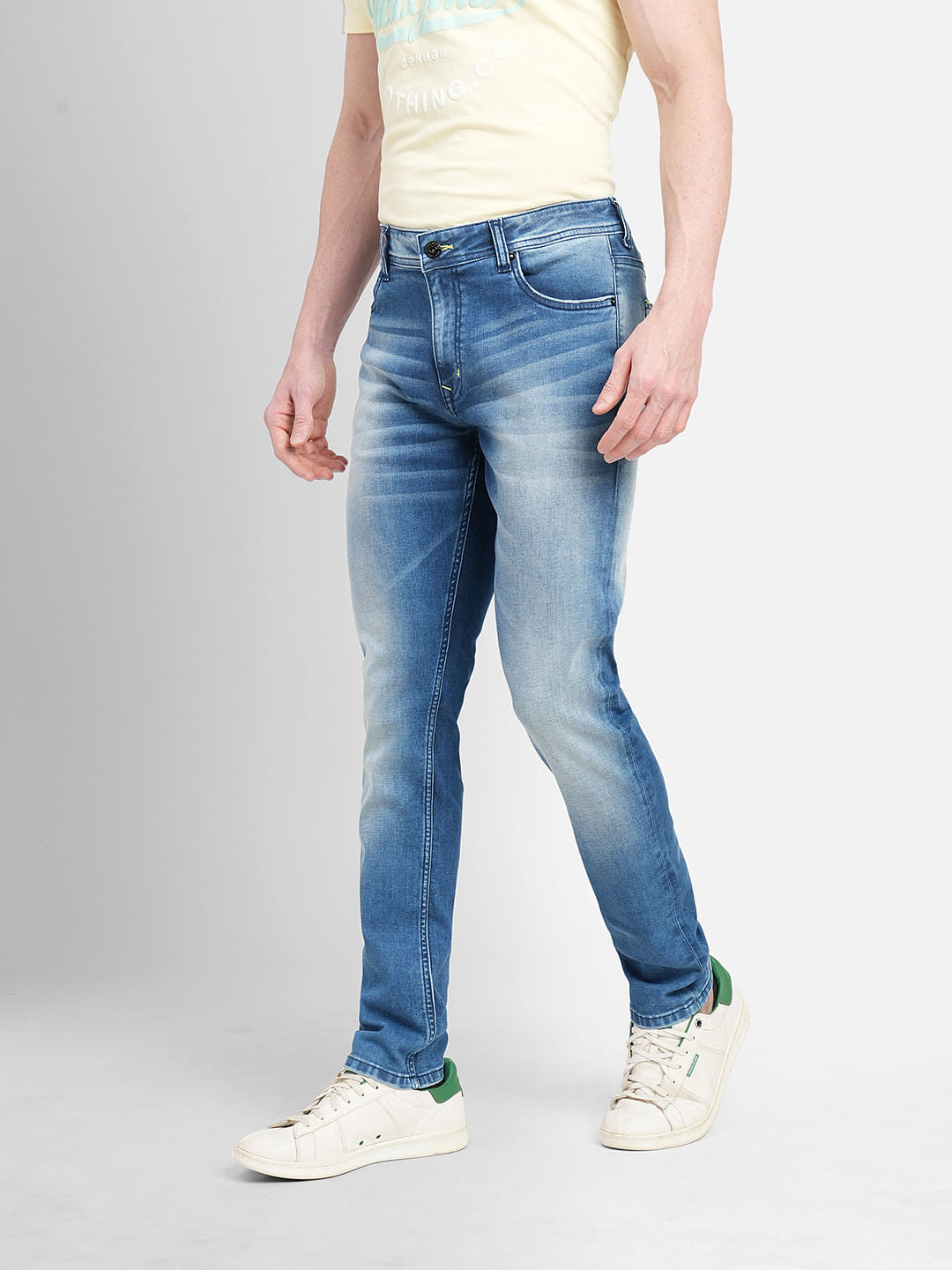 Blue Low Rise Washed Liam Skinny Fit Jeans