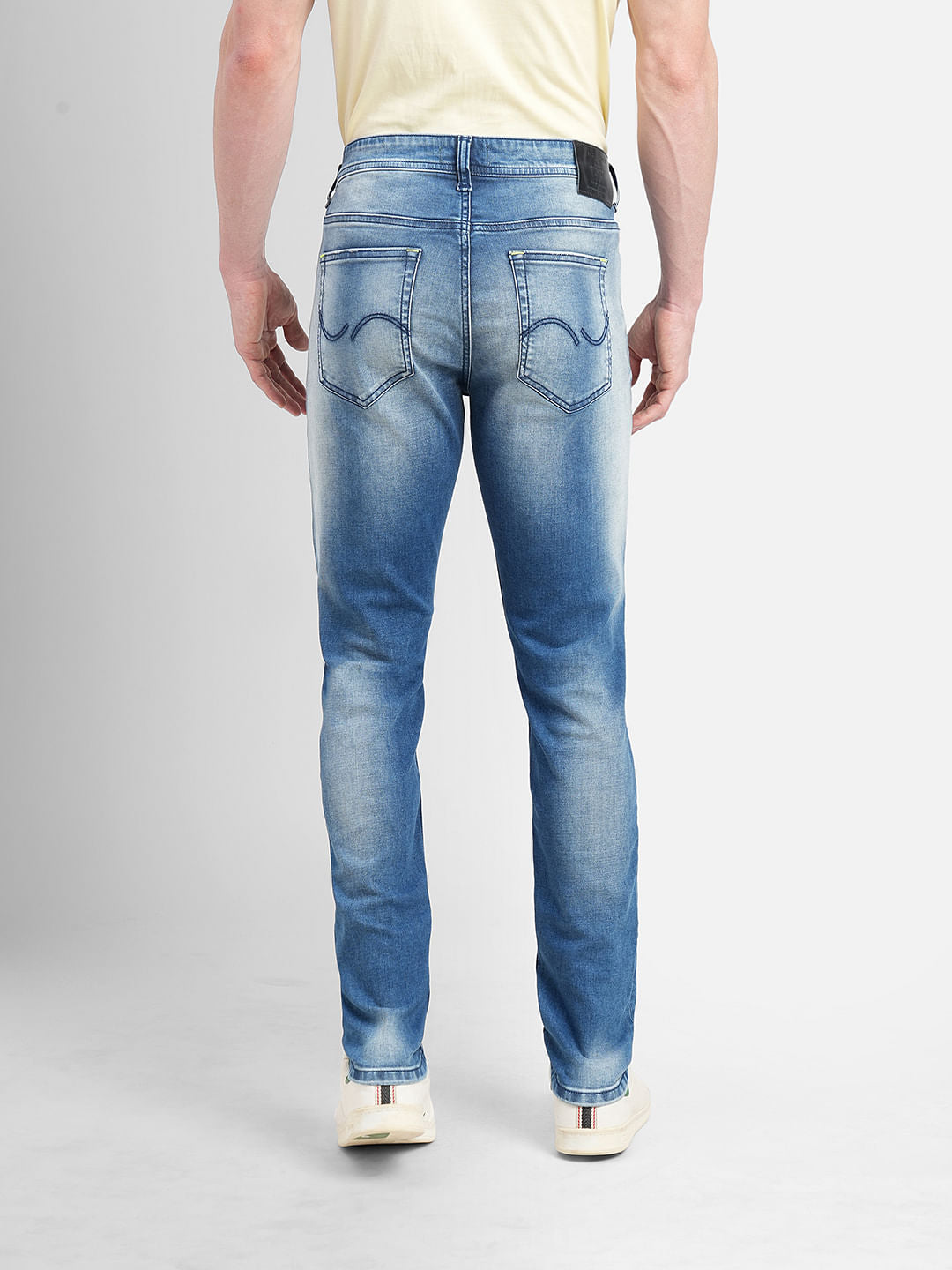Blue Low Rise Washed Liam Skinny Fit Jeans