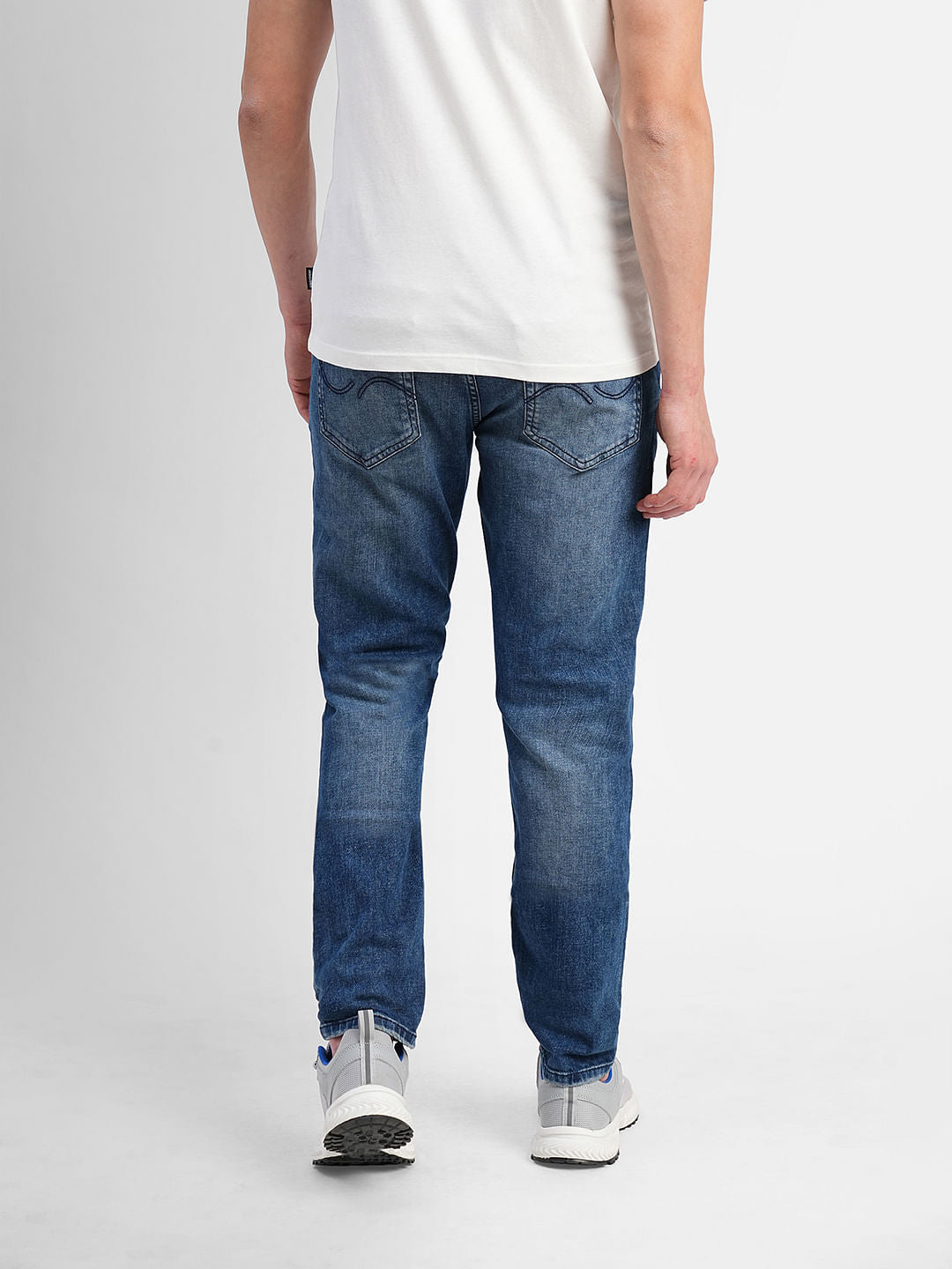 Blue Low Rise Washed Ben Skinny Fit Jeans