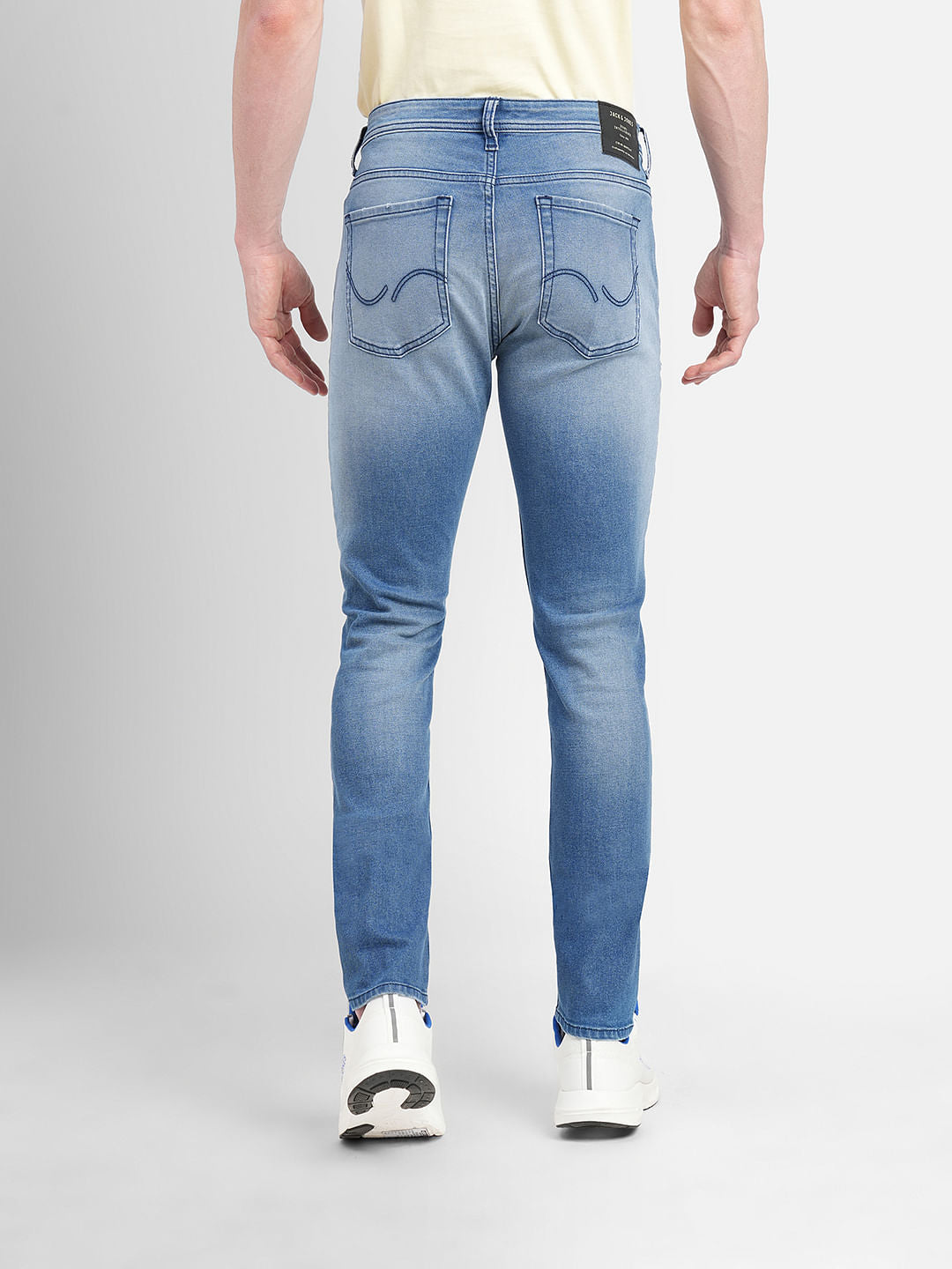 Light Blue Low Rise Distressed Liam Skinny Jeans