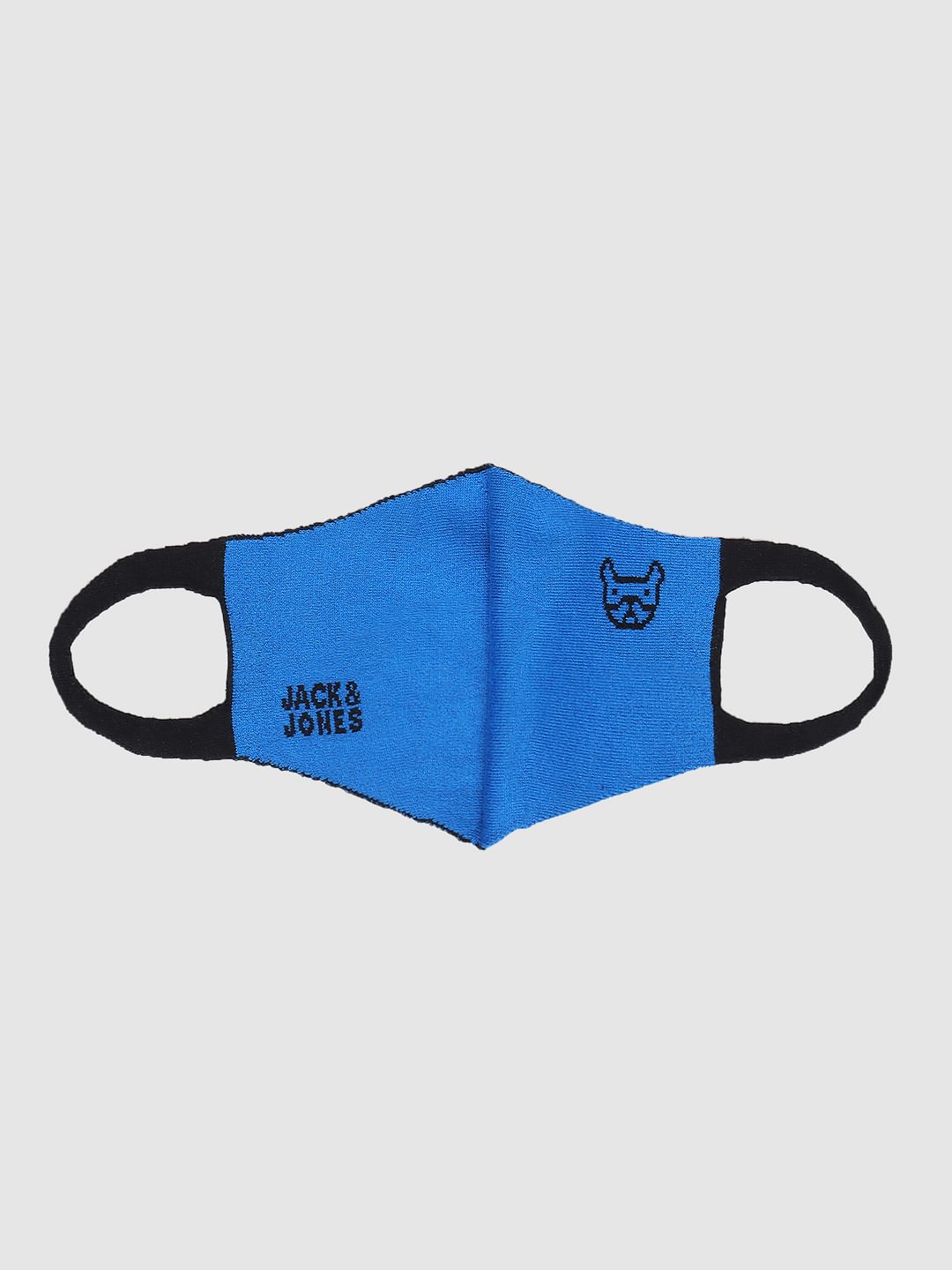 PACK OF 3 BLACK LOGO PRINT SEAMLESS 2 PLY MASK