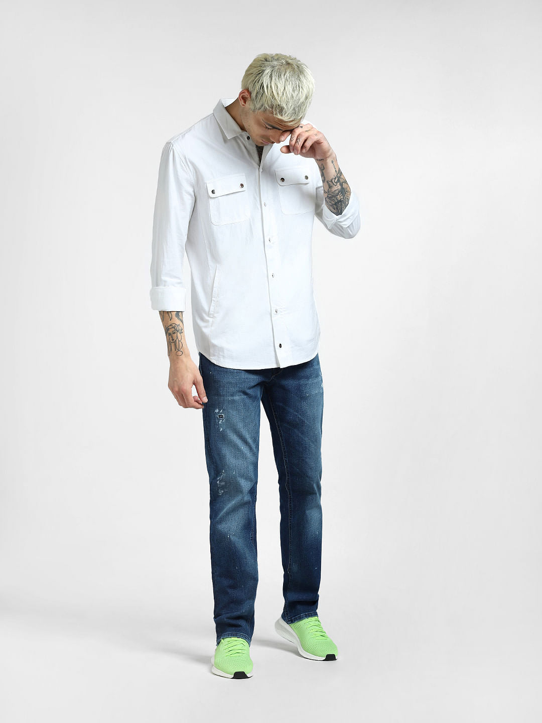 White Full Sleeves Shirt