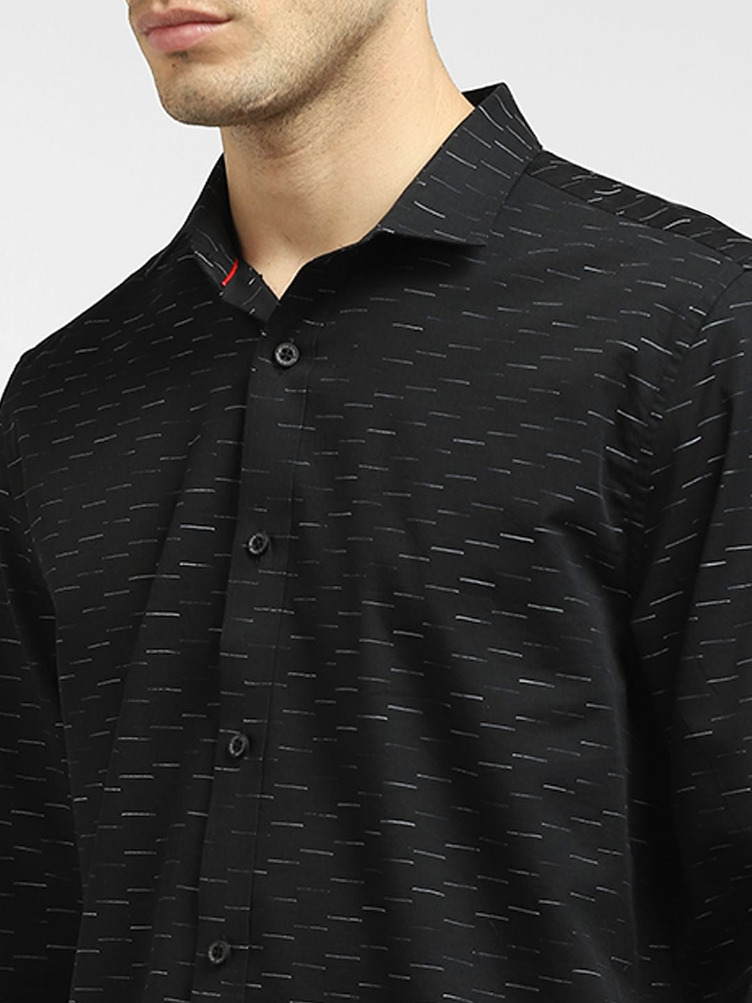 Black Printed Full Sleeves Shirt
