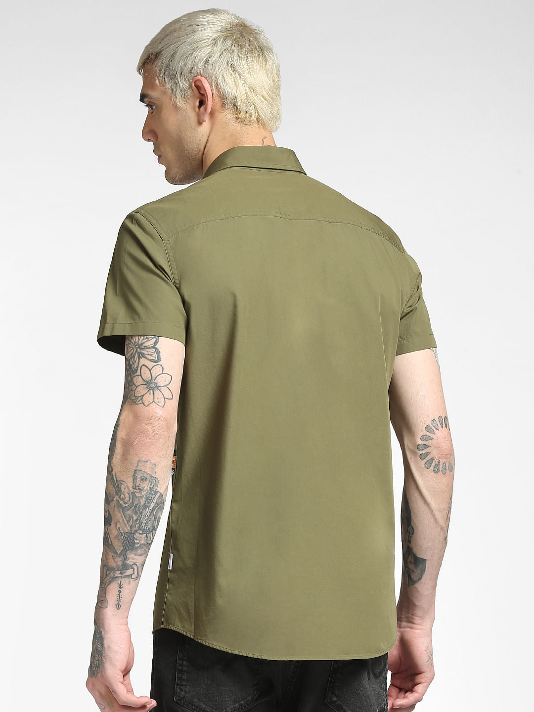 Green Oversized Half Sleeves Shirt