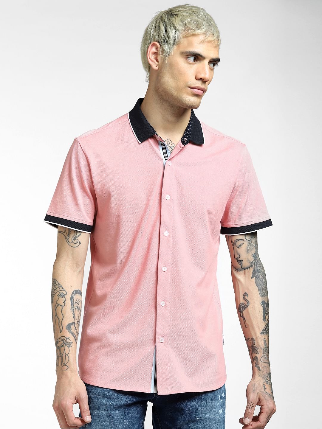 Pink Half Sleeves Shirt