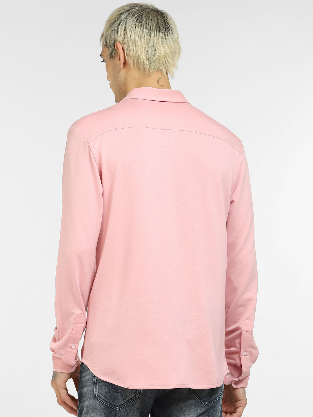 Pink Knit Full Sleeves Shirt