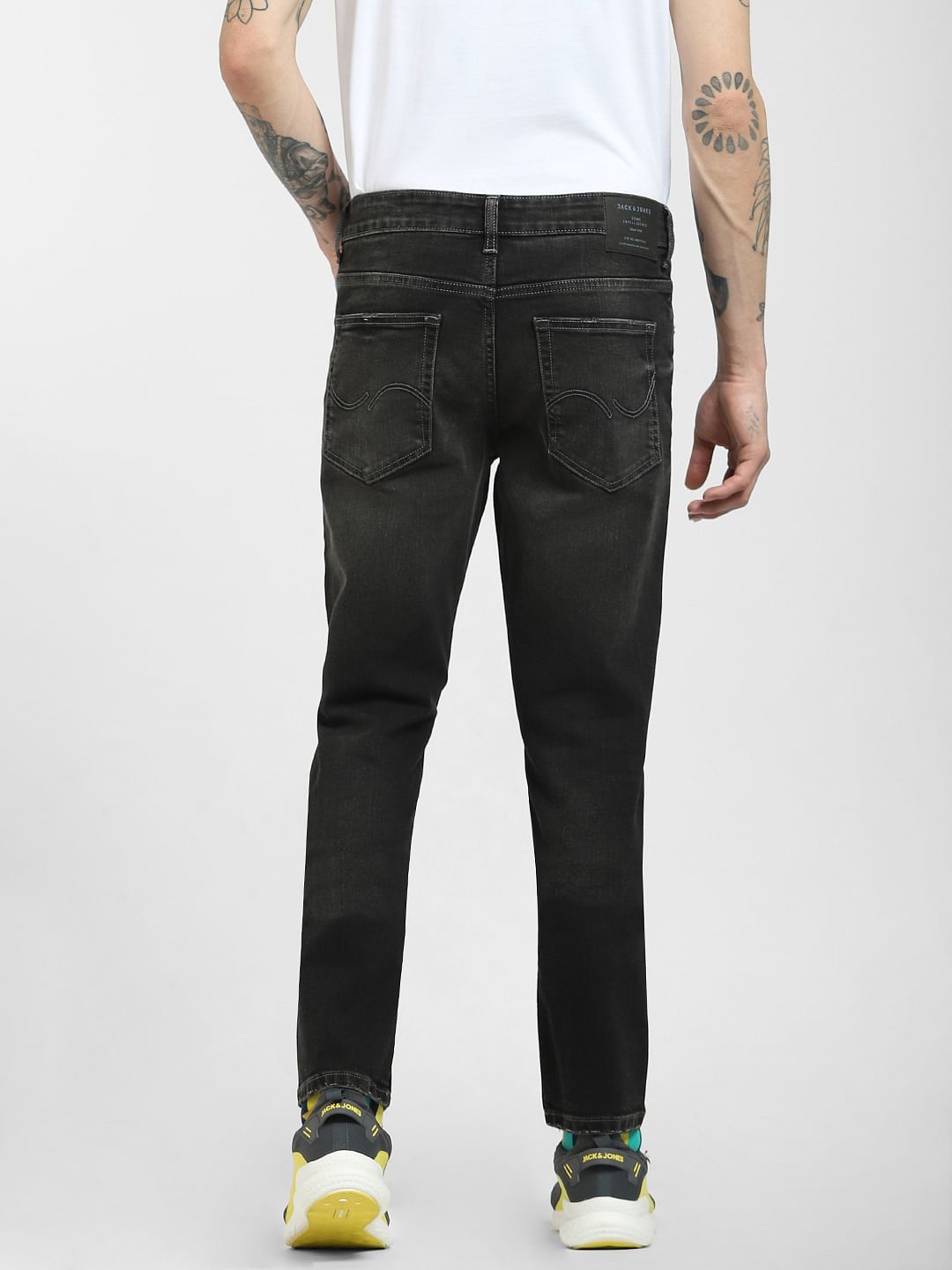 Grey Low Rise Glenn Slim Jeans