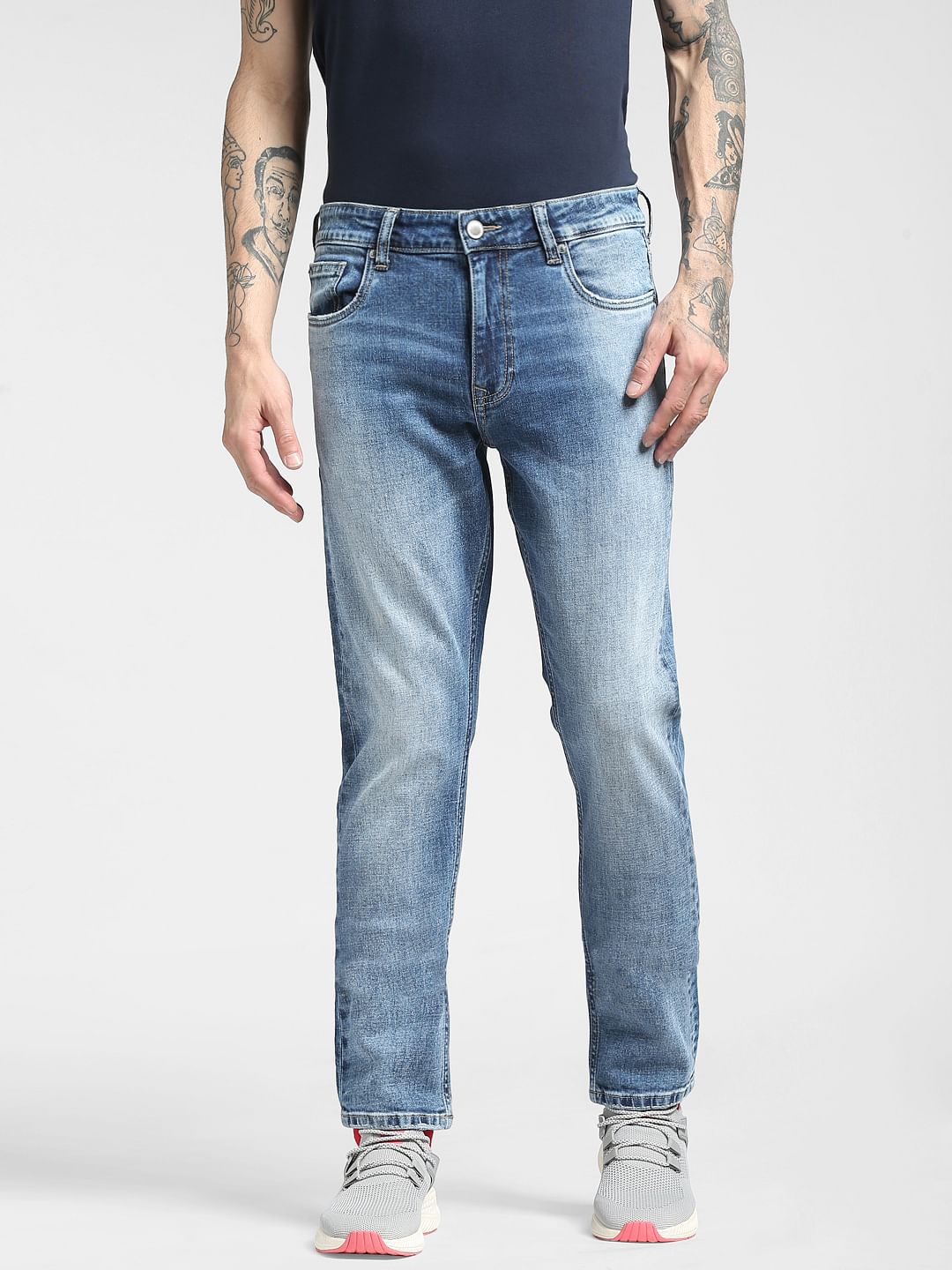Blue Low Rise Glenn Slim Jeans