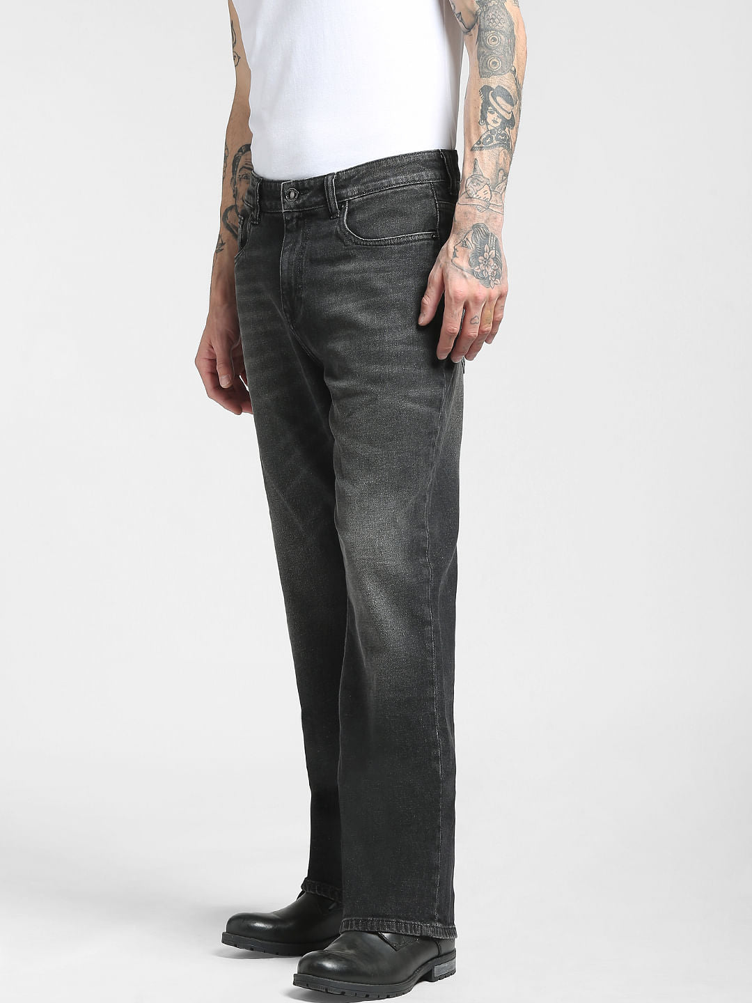 Black High Rise Bootcut Jeans