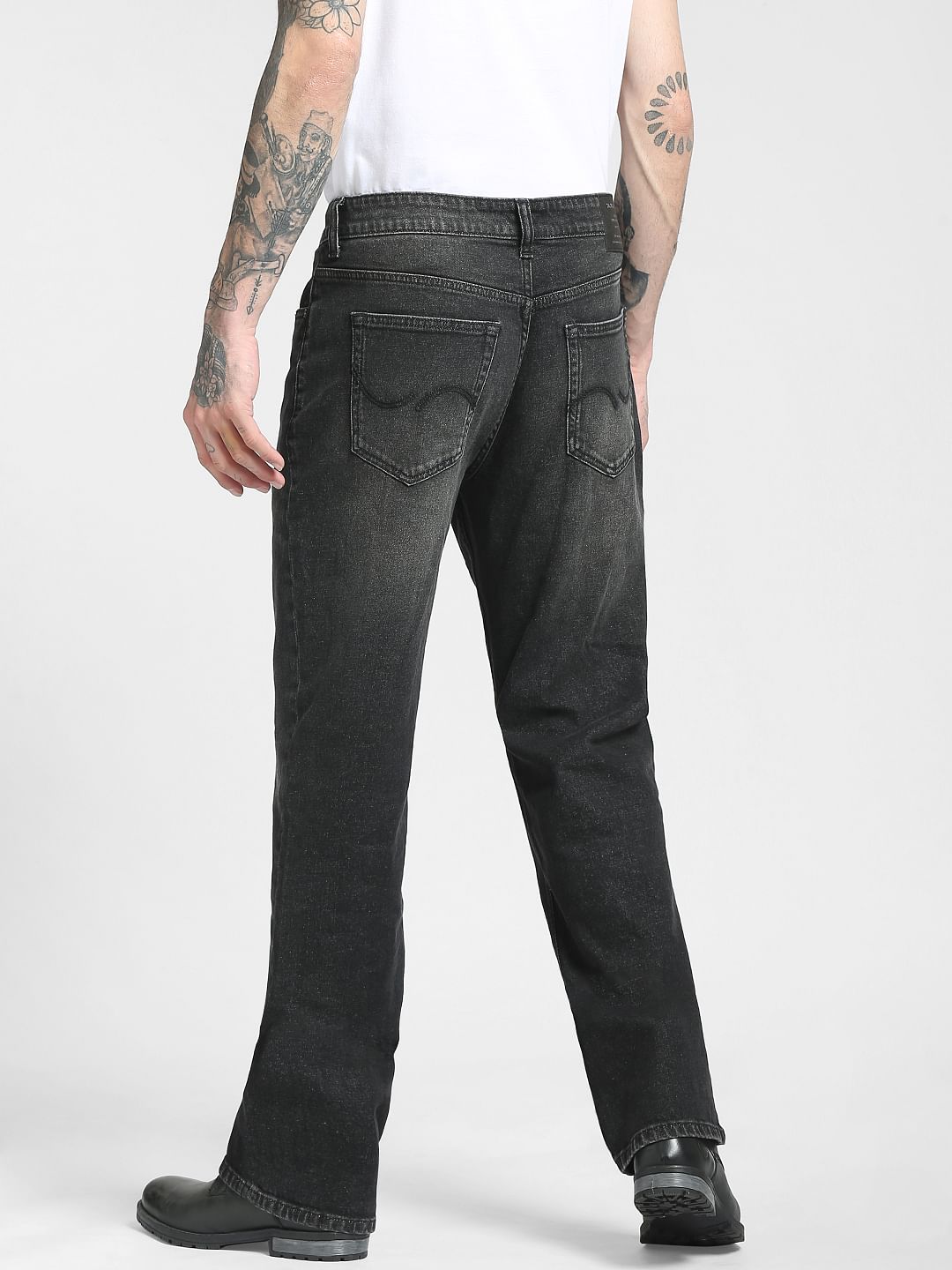 Black High Rise Bootcut Jeans