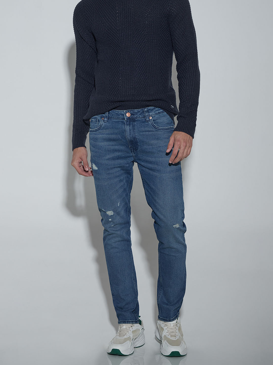 Blue Low Rise Ben Skinny Jeans