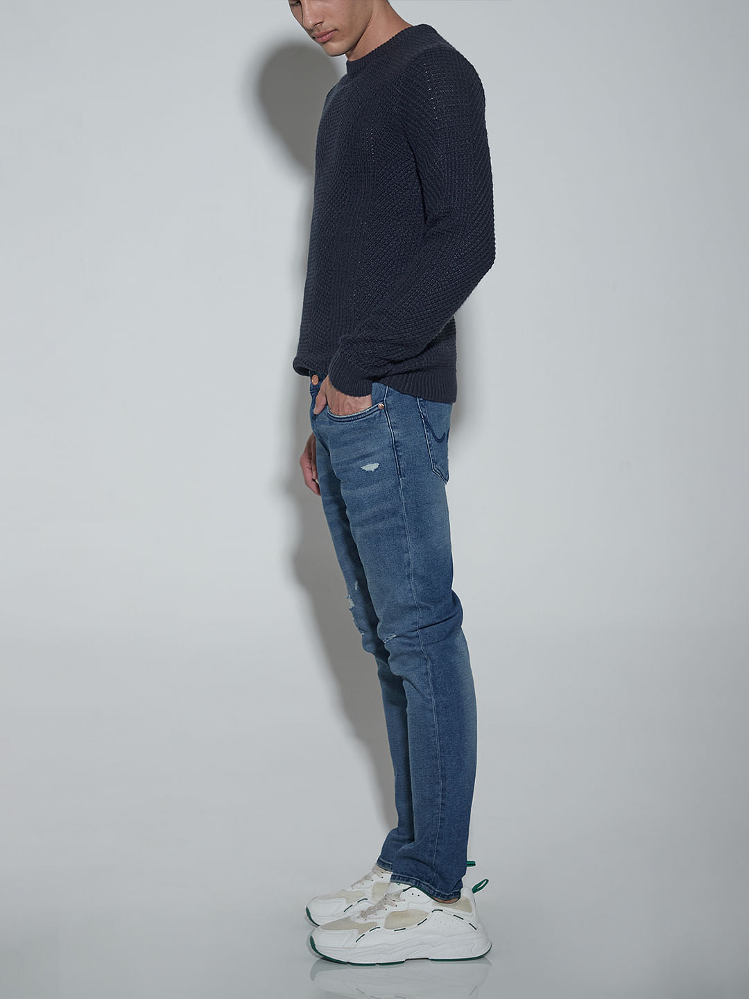 Blue Low Rise Ben Skinny Jeans