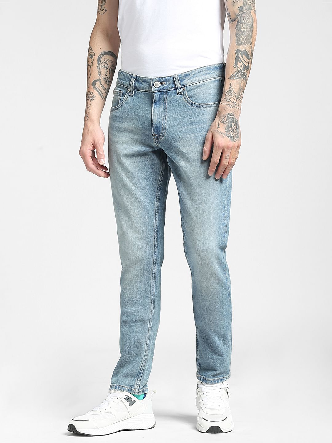 Blue Low Rise Glenn Slim Jeans