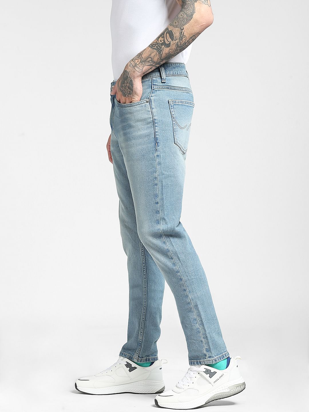 Blue Low Rise Glenn Slim Jeans