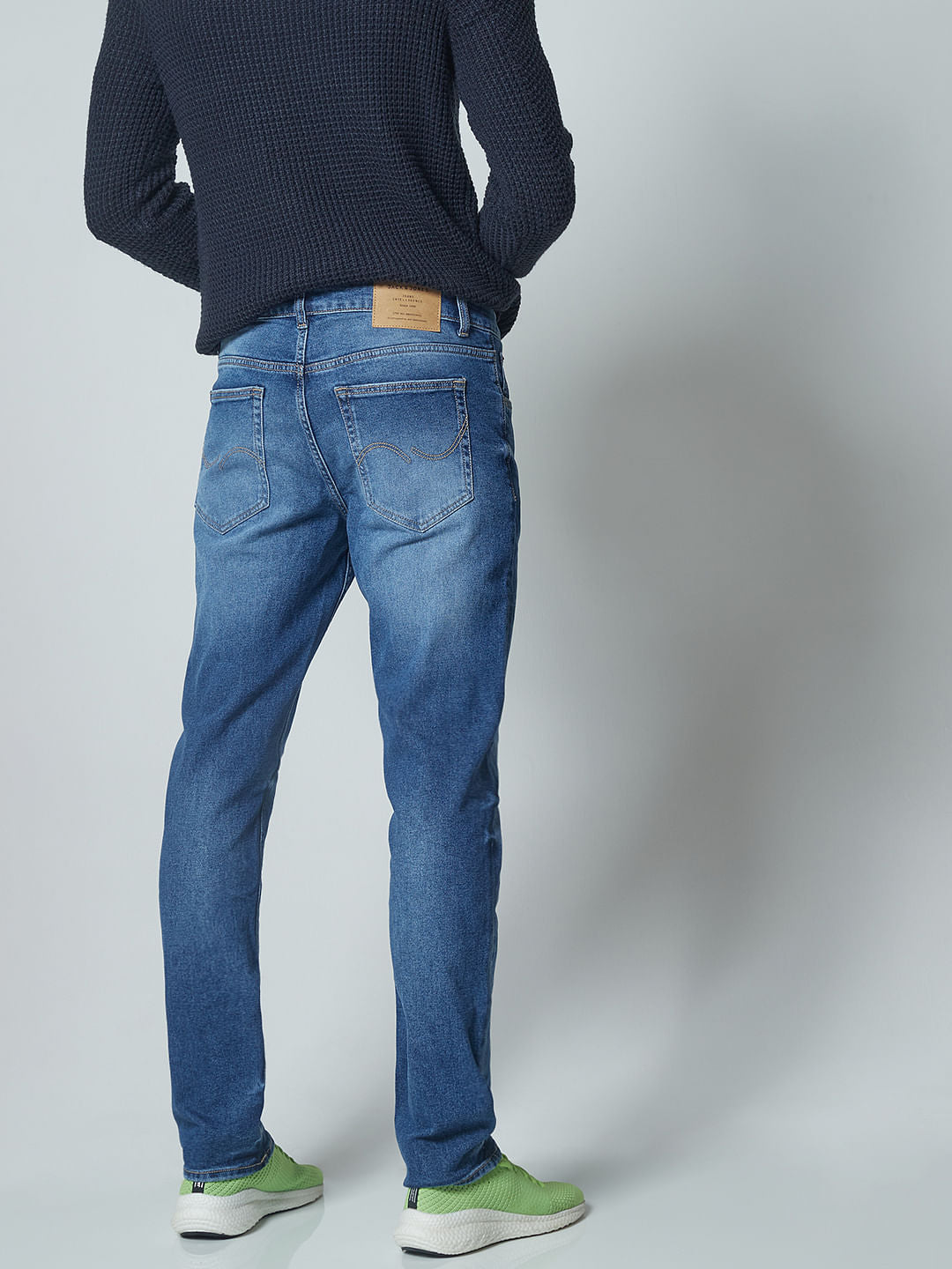 Blue Low Rise Glenn Slim Jeans
