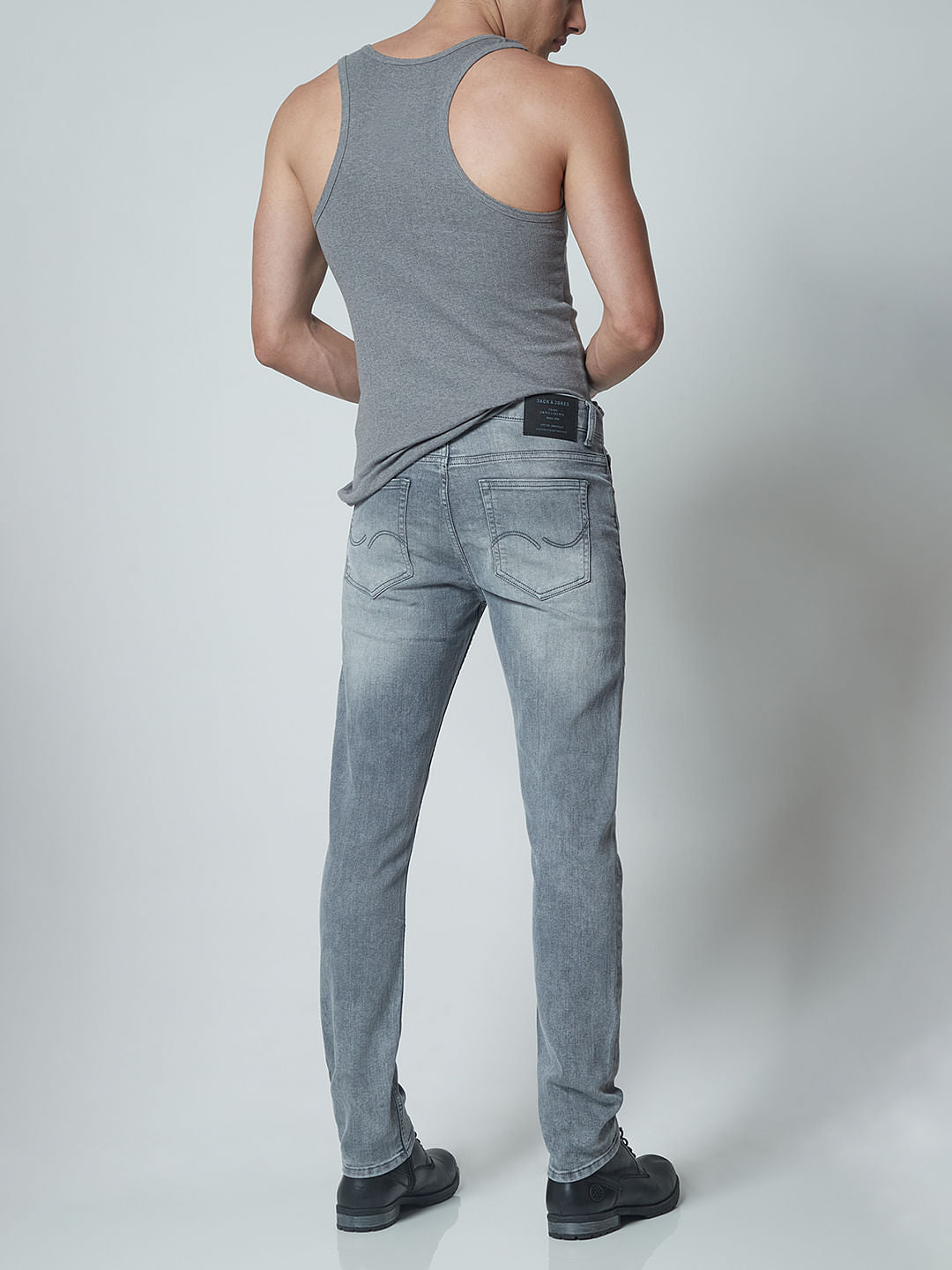 Grey Low Rise Ben Skinny Jeans
