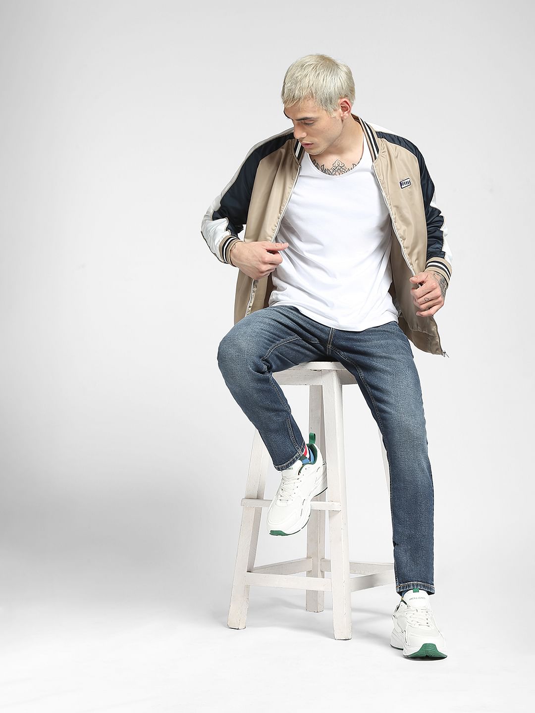 Blue Low Rise Glenn Slim Jeans