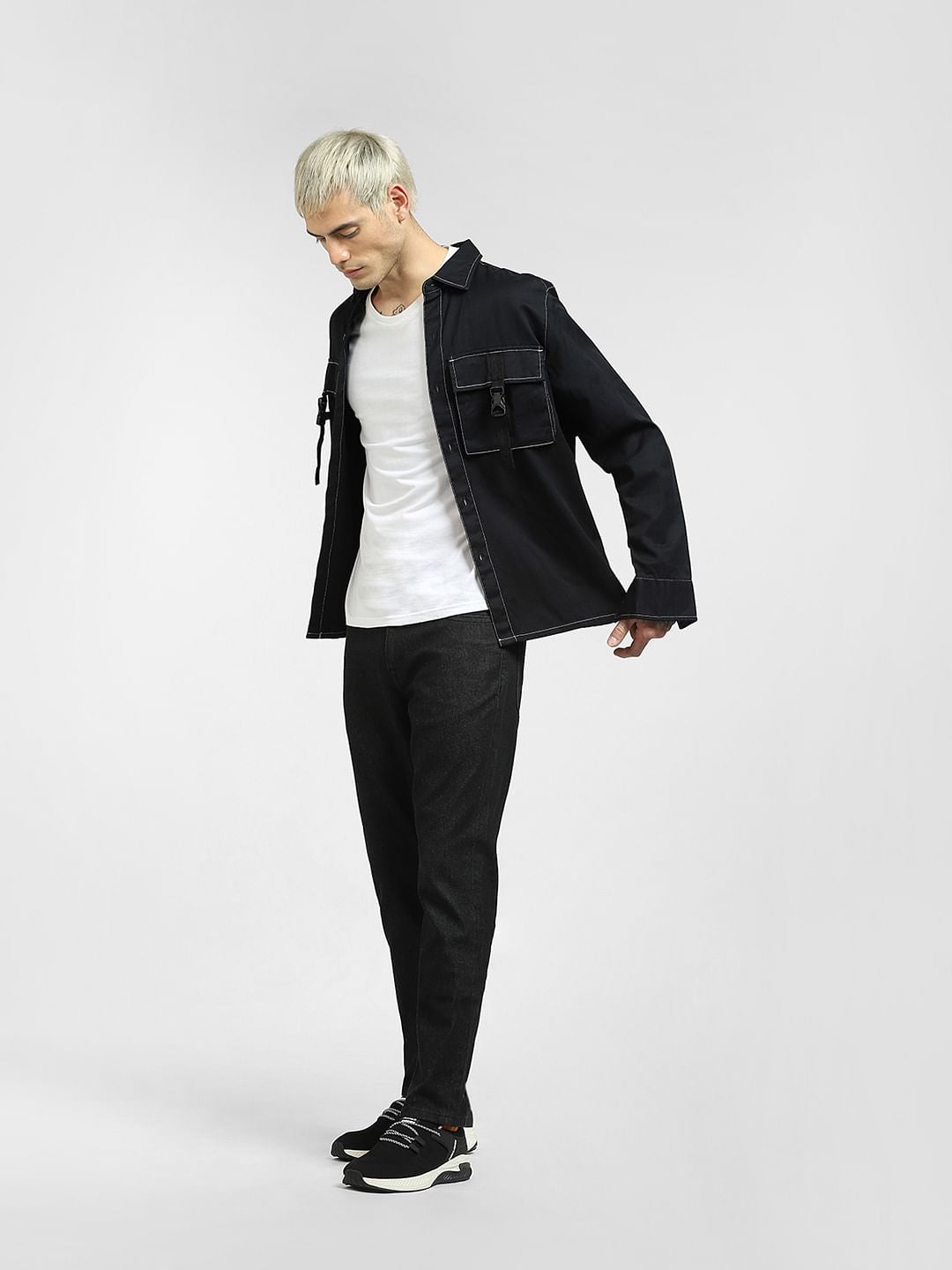 Black Low Rise Glenn Slim Jeans