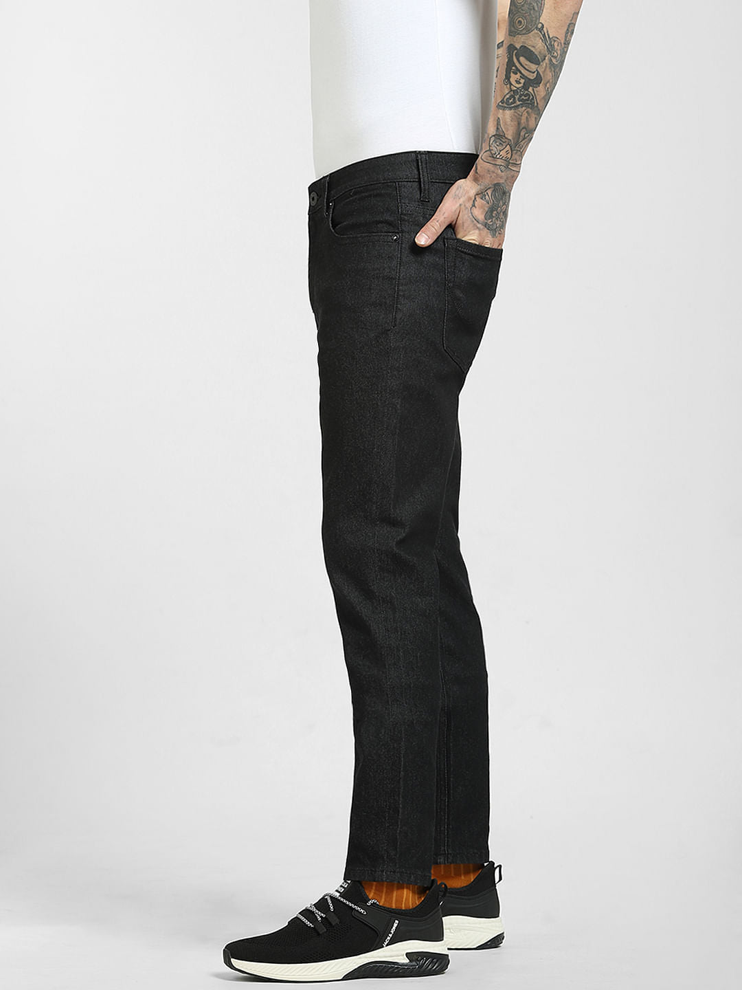 Black Low Rise Glenn Slim Jeans
