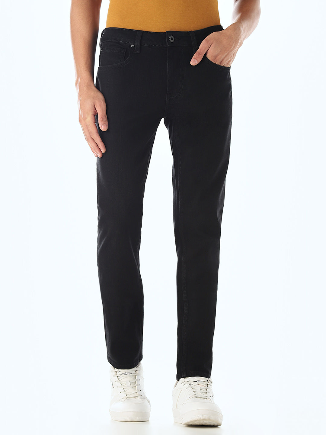 Men's Black Skinny Fit Stretch Jeans