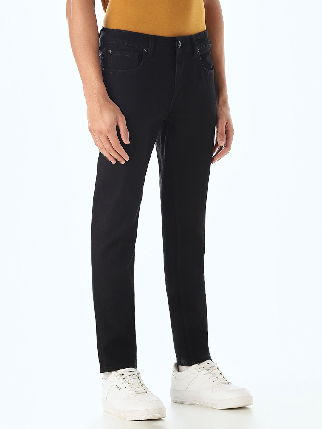 Men's Black Skinny Fit Stretch Jeans