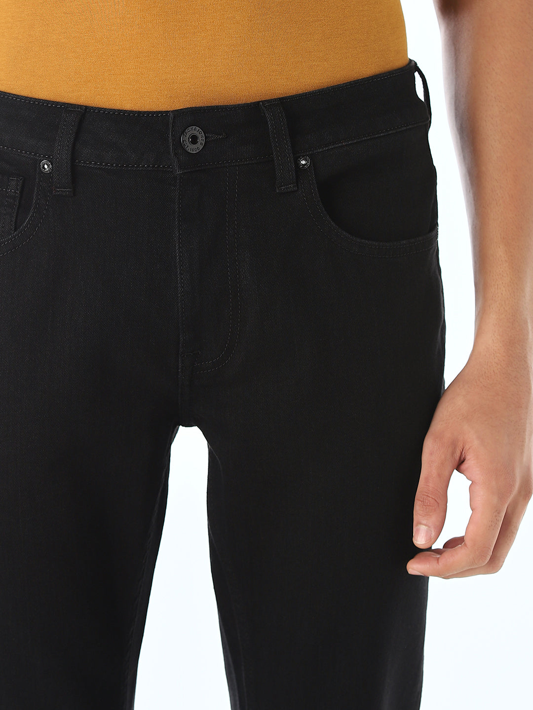 Men's Black Skinny Fit Stretch Jeans