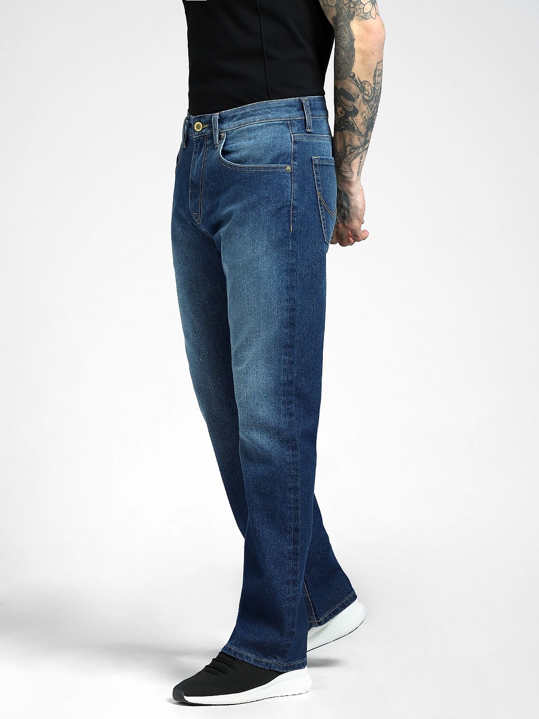Blue High Rise Bootcut Jeans