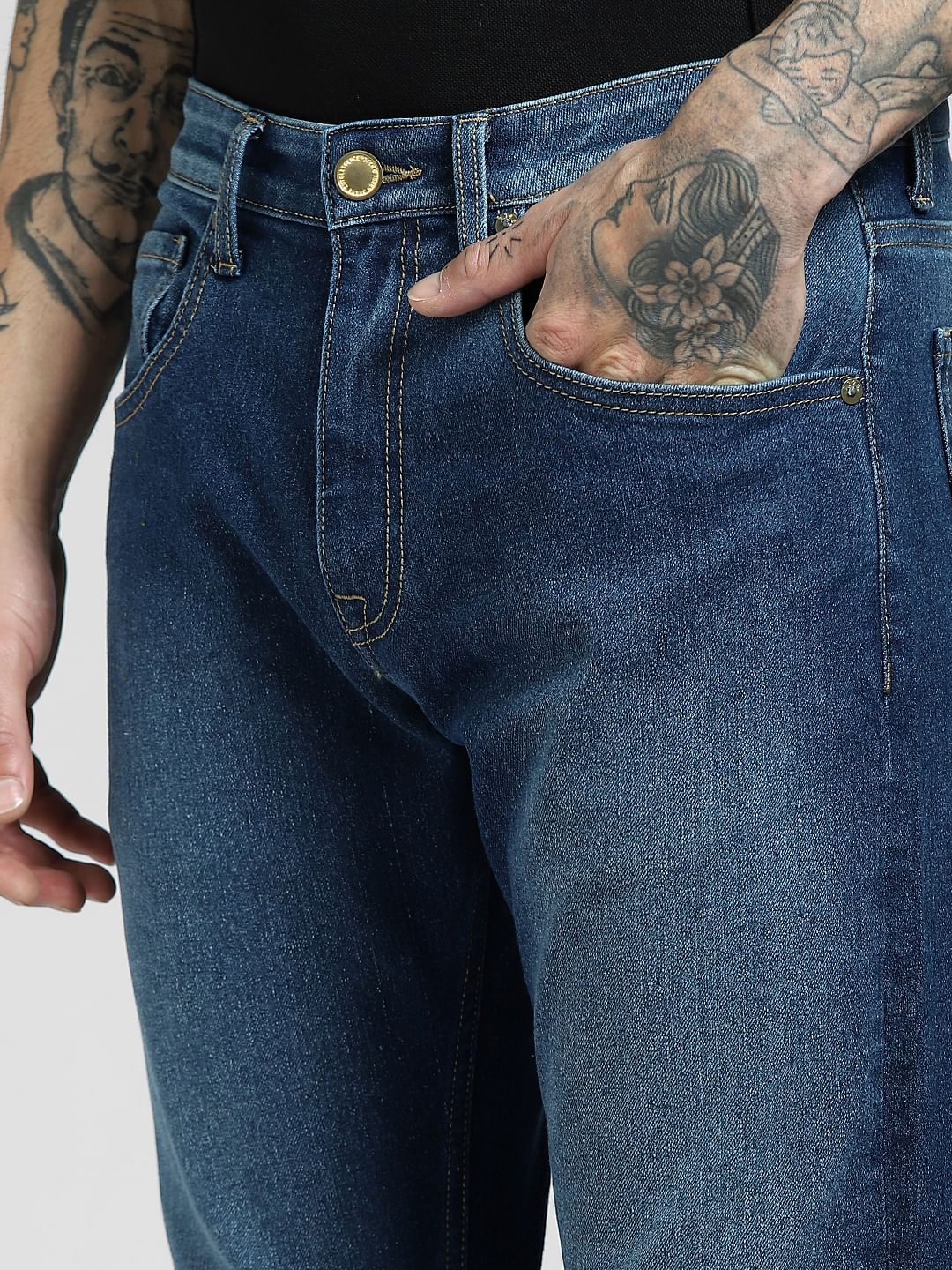 Blue High Rise Bootcut Jeans