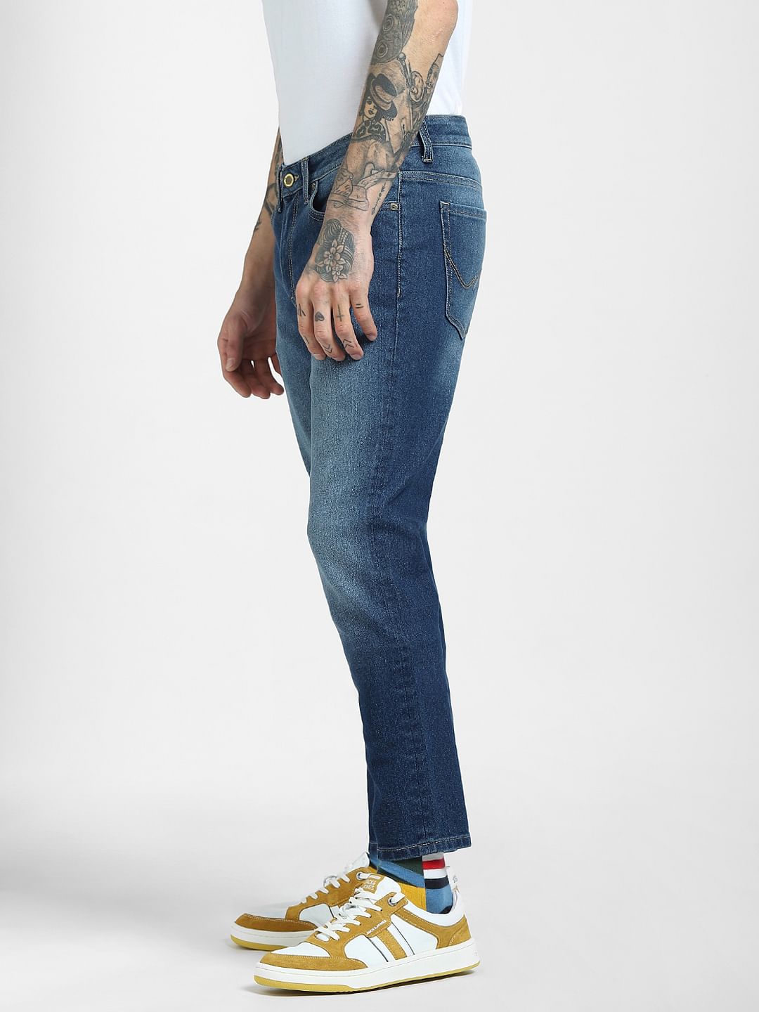 Blue Low Rise Glenn Slim Jeans