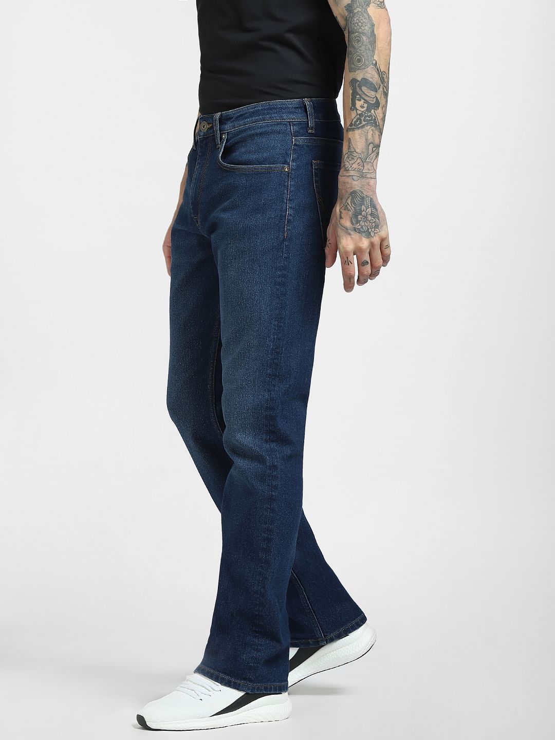Blue High Rise Bootcut Jeans
