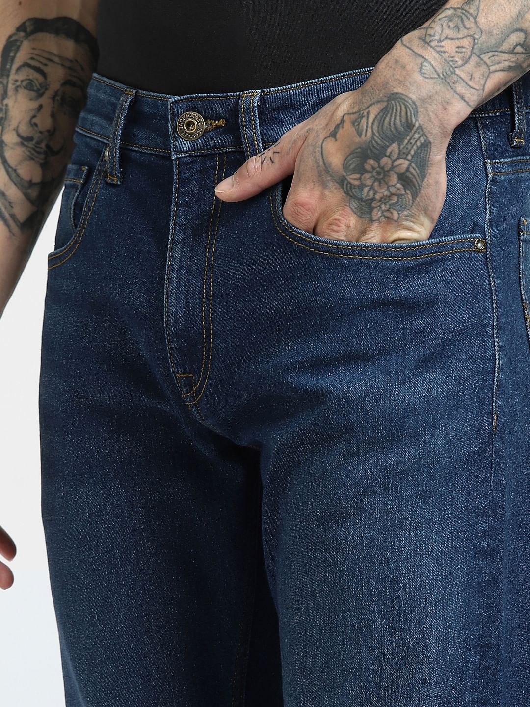 Blue High Rise Bootcut Jeans