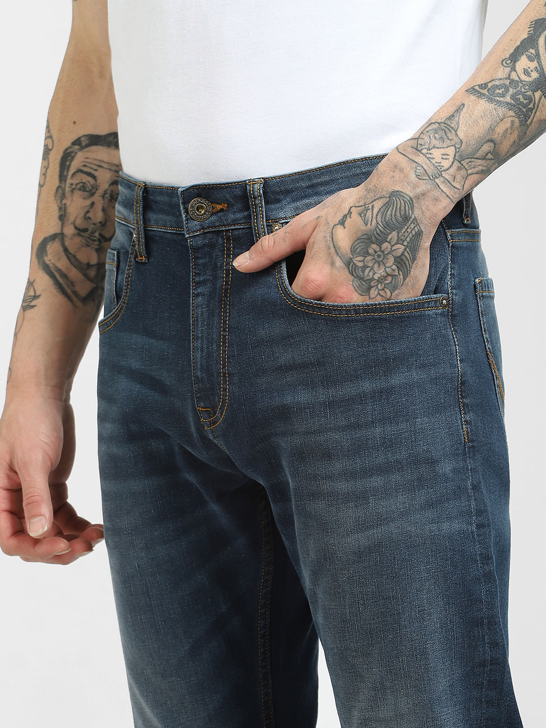 Blue High Rise Bootcut Jeans