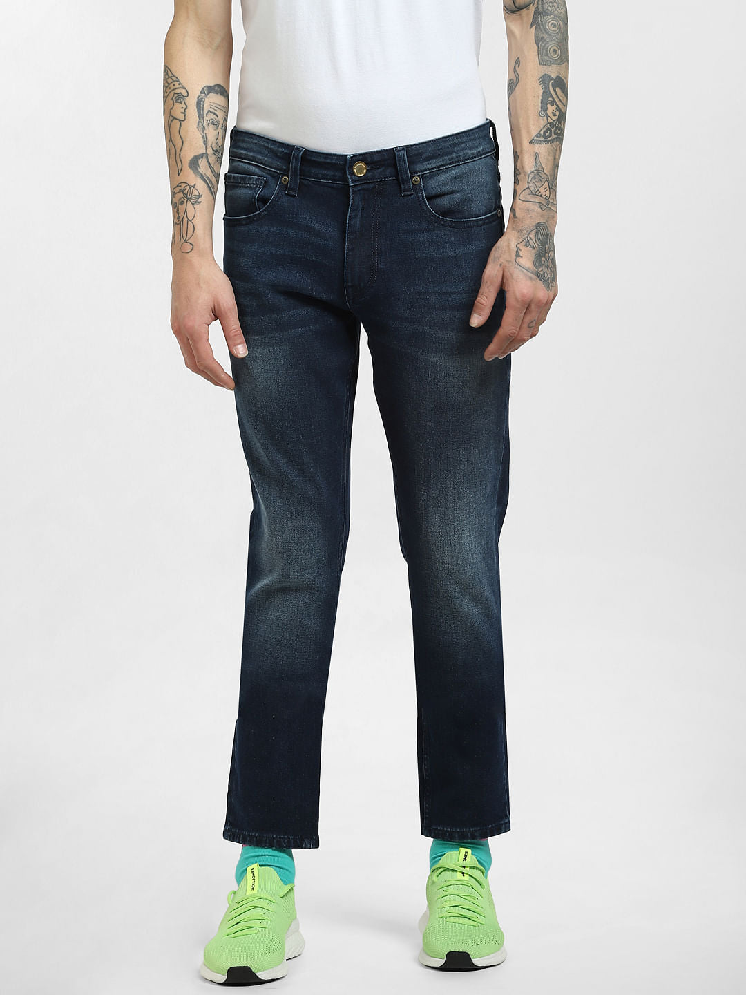 Blue Low Rise Glenn Slim Jeans