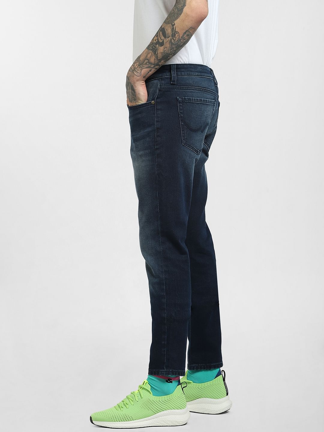 Blue Low Rise Glenn Slim Jeans