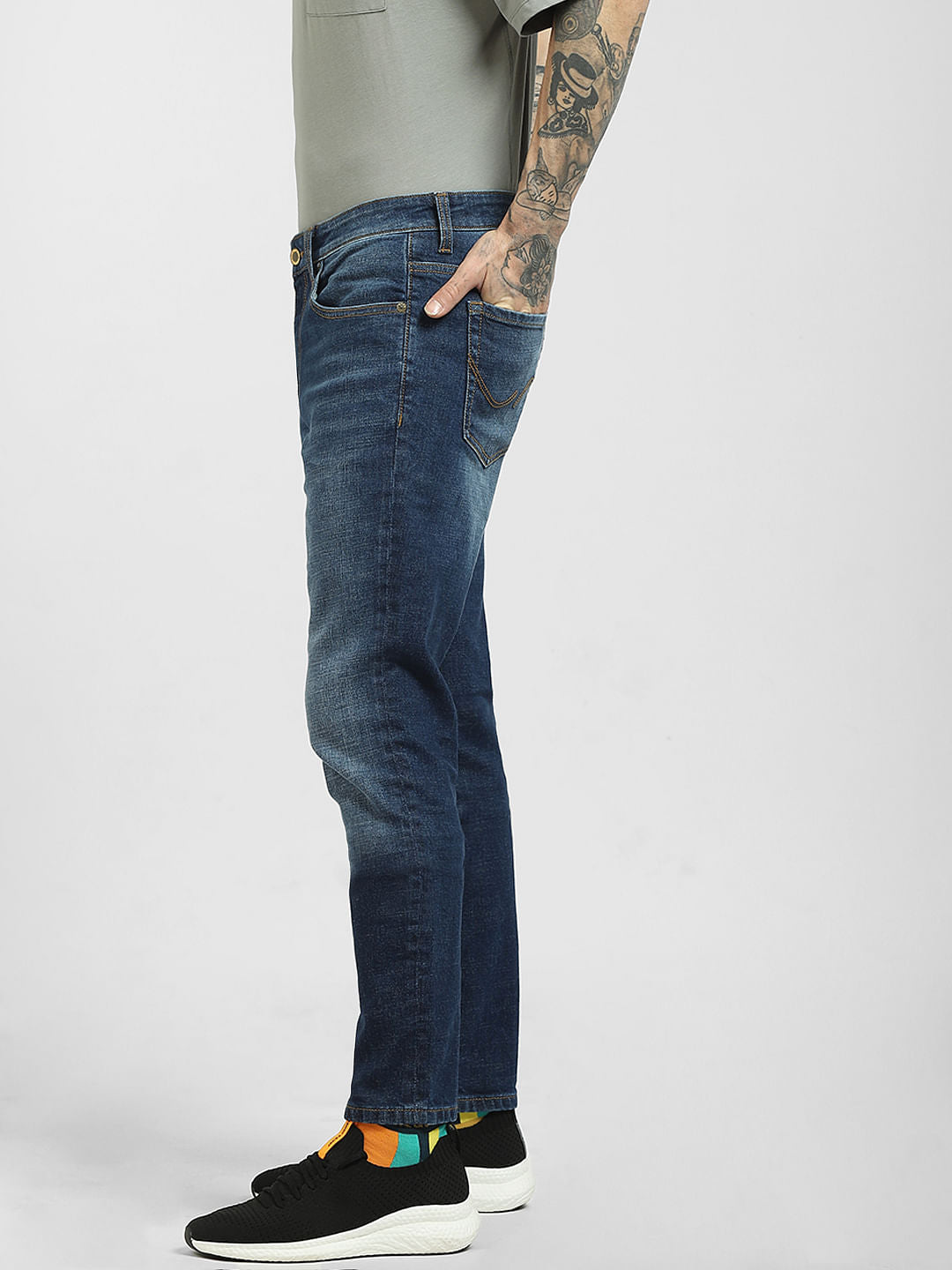 Blue Low Rise Bootcut Jeans
