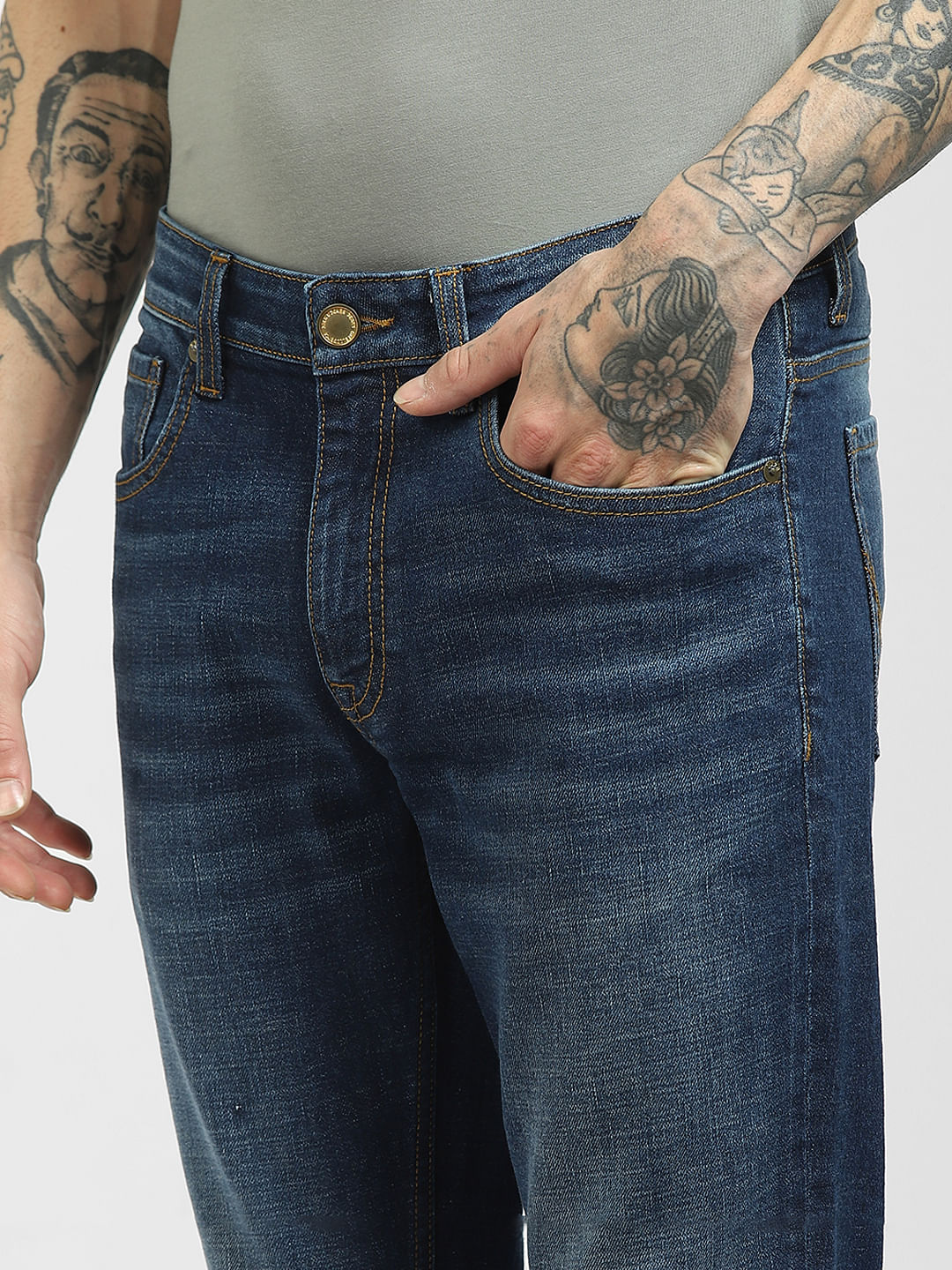 Blue Low Rise Bootcut Jeans