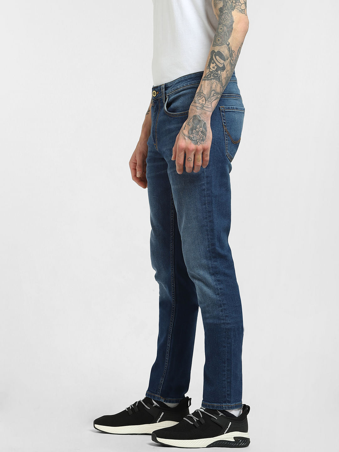 Blue Low Rise Glenn Slim Jeans