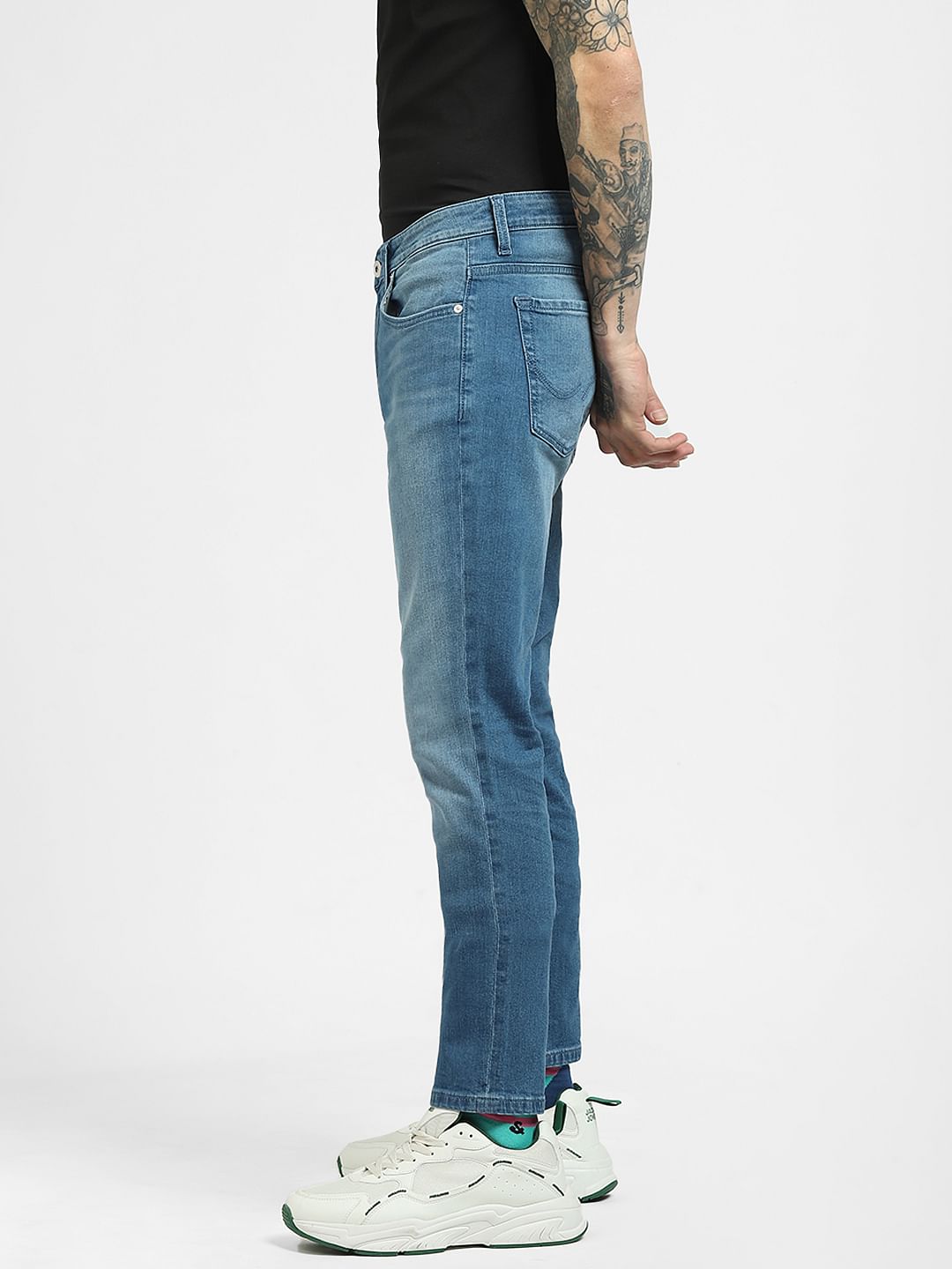 Blue Low Rise Glenn Slim Jeans