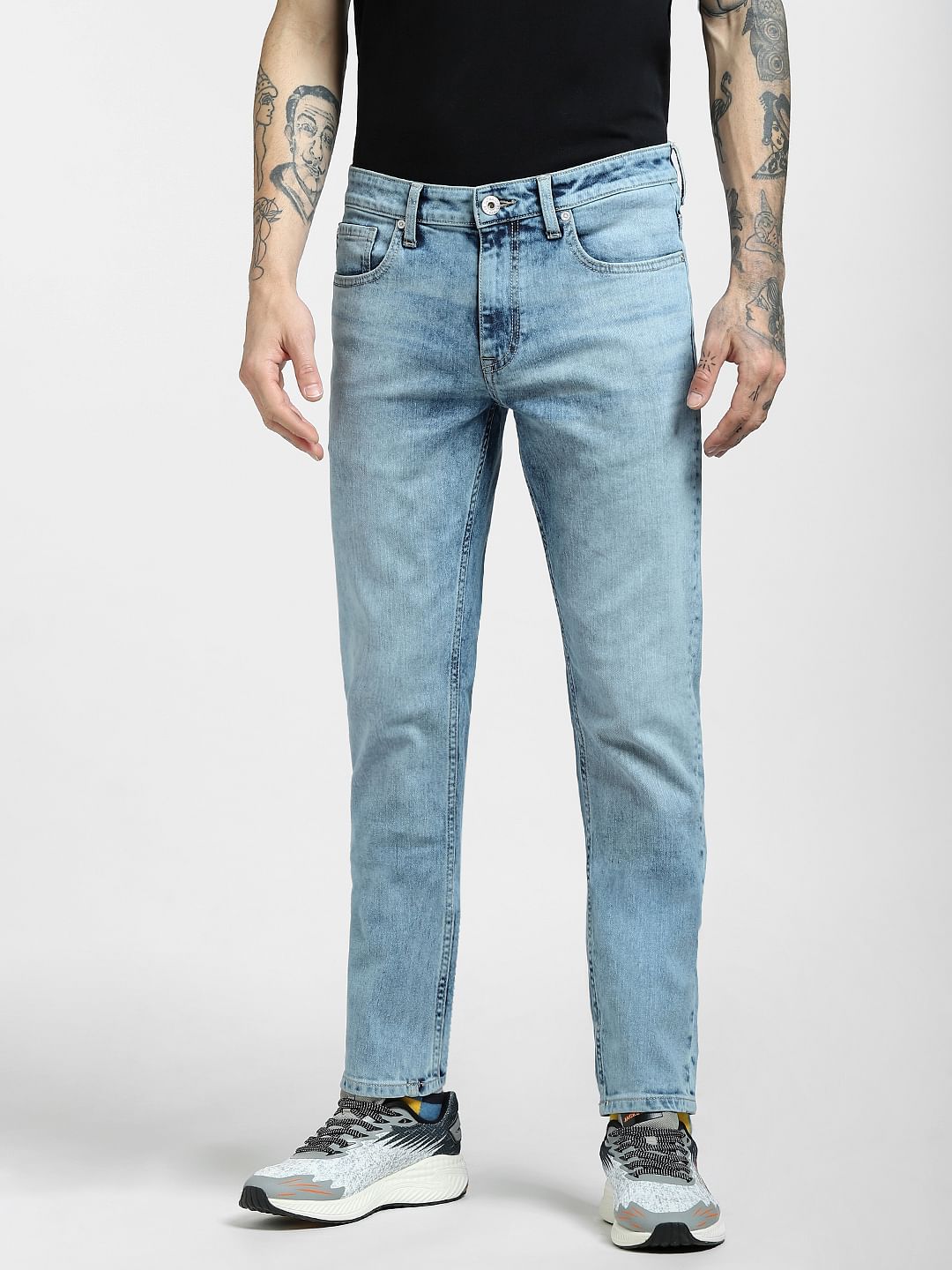 Blue Low Rise Glenn Slim Jeans