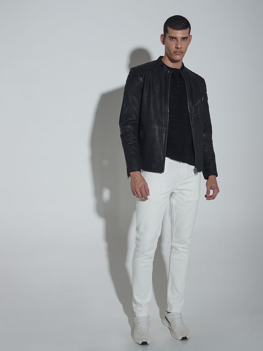 White Low Rise Glenn Slim Jeans