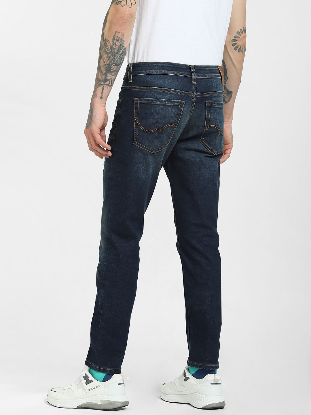 Blue Low Rise Glenn Slim Jeans
