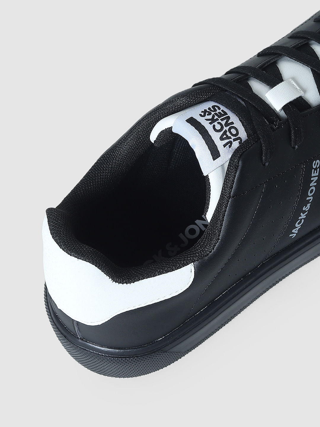 Black PU Skater Sneakers