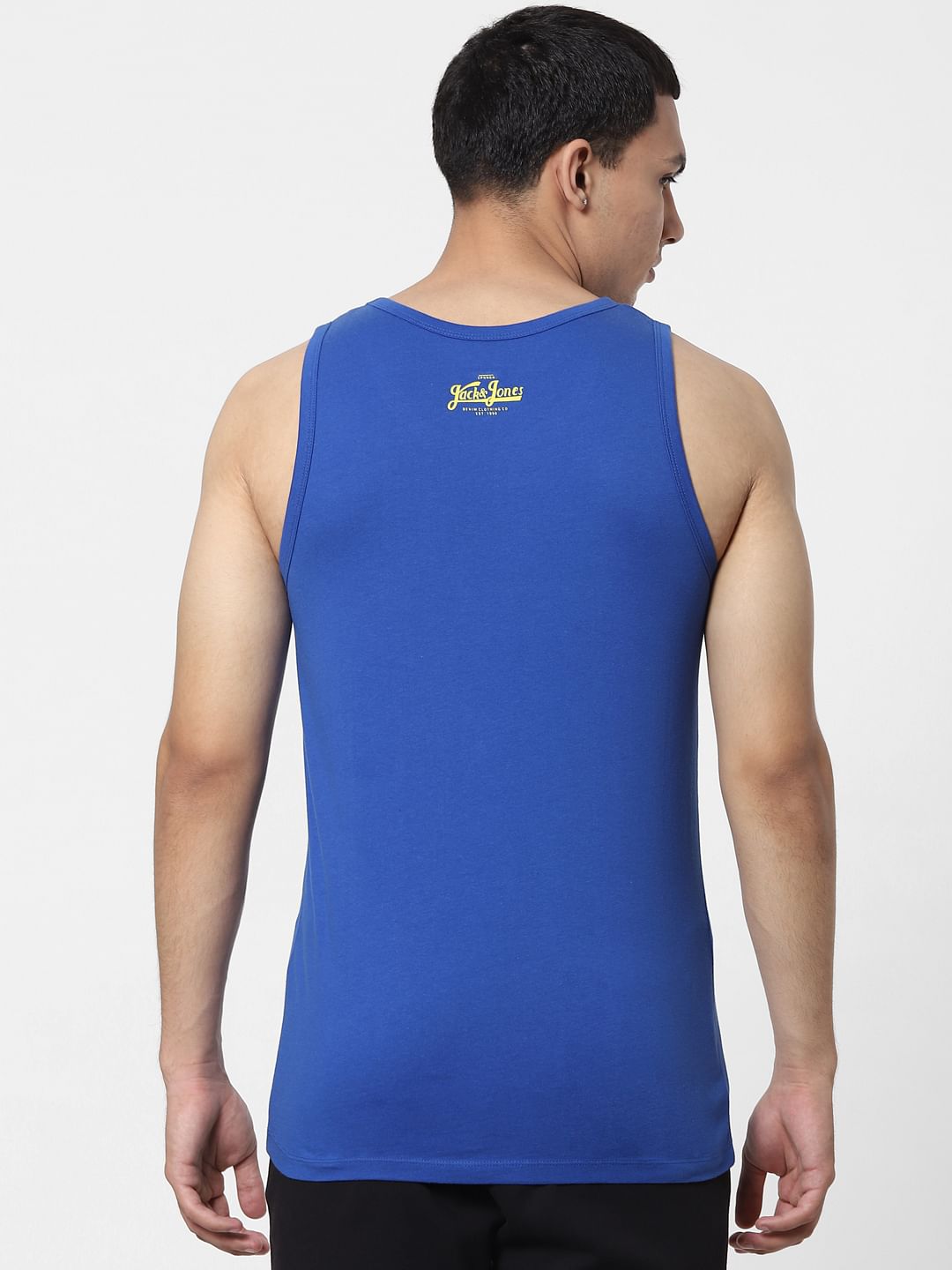 Blue Logo Print Vest